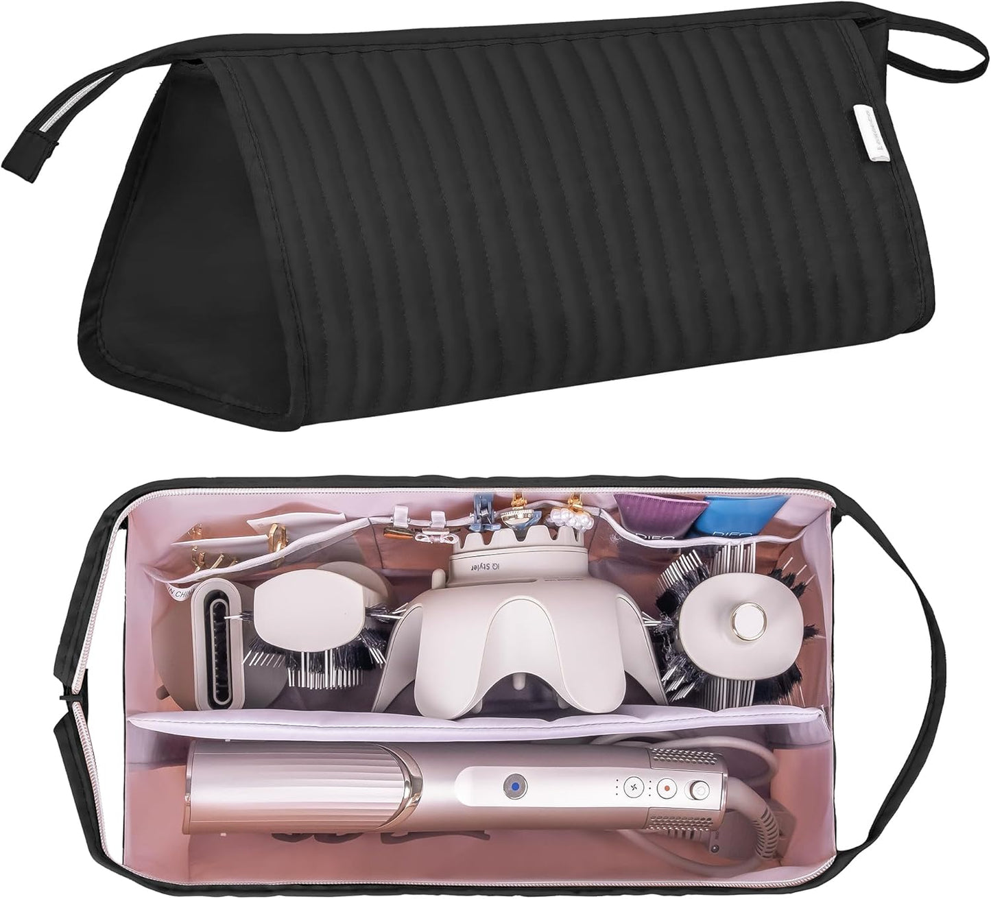 Travel Case for Shark Flexstyle & Revlon Hair Tools - Portable Organizer Bag | Beige