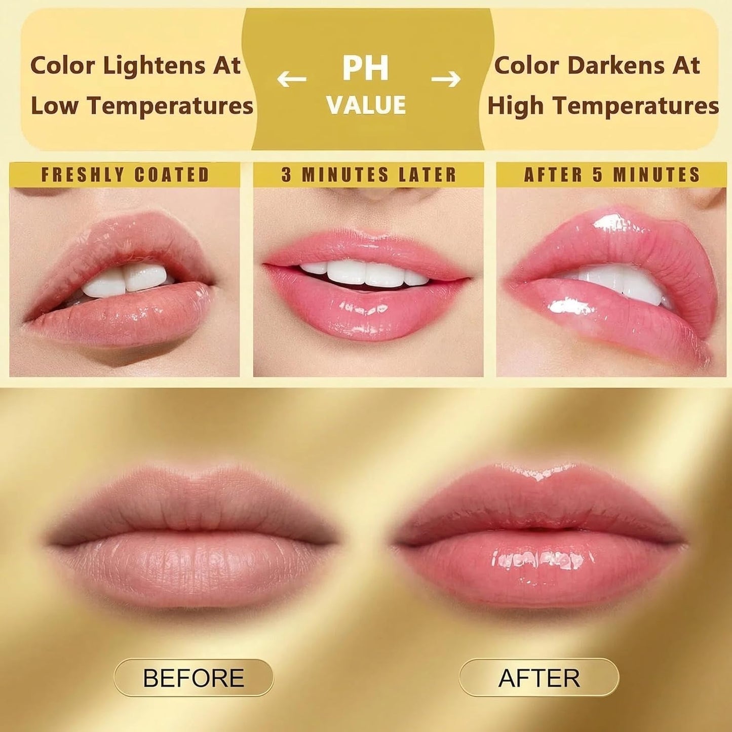 pH Adjusting Lipstick - Color-Changing Hydrating Formula for All Skin Tones | 1 Piece