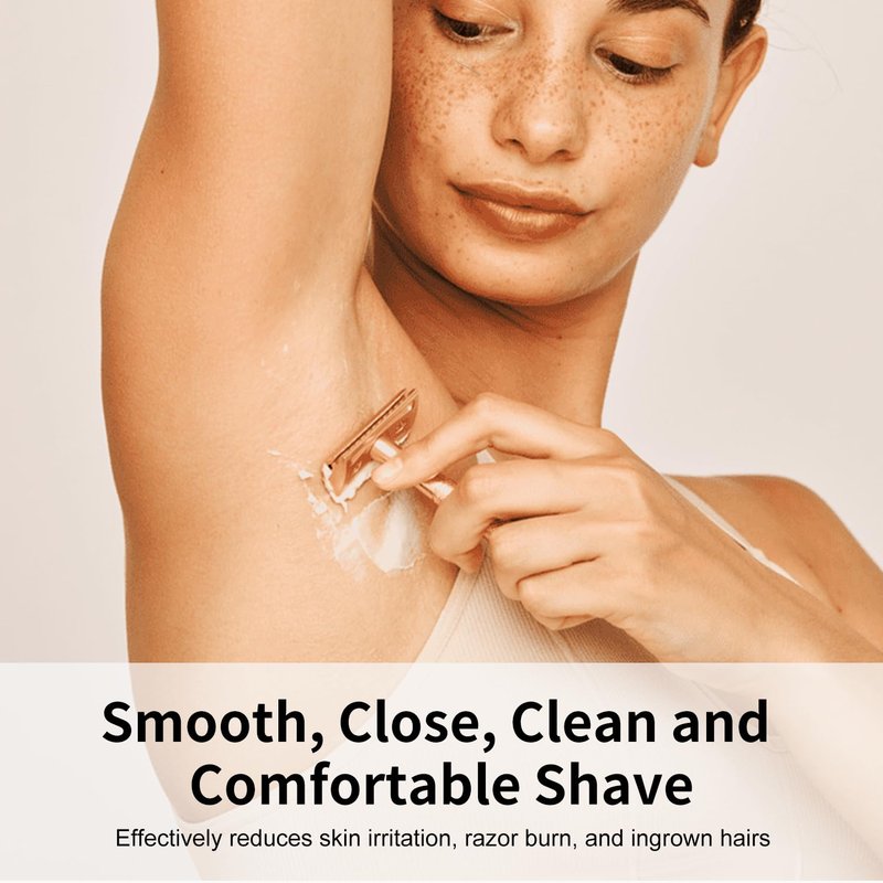 THURLADY Safety Razor with Stand, Single Blade Razors for Women and Men, Reusable Metal Razor, with 10 Double Edge Blades, Smooth Close Shave, Plastic Free, Rose Gold