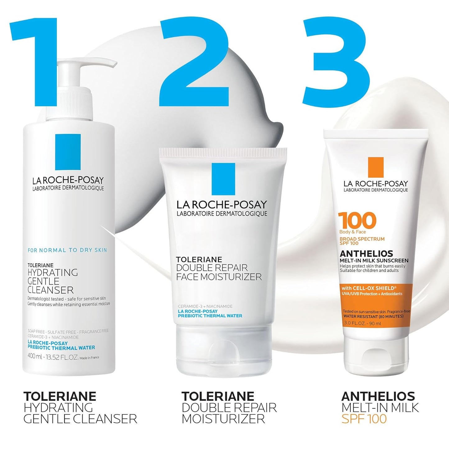 La Roche-Posay Anthelios Melt-In Milk Sunscreen SPF 100 - Broad Spectrum Protection for Face & Body | Oil-Free, Antioxidant-Rich Formula