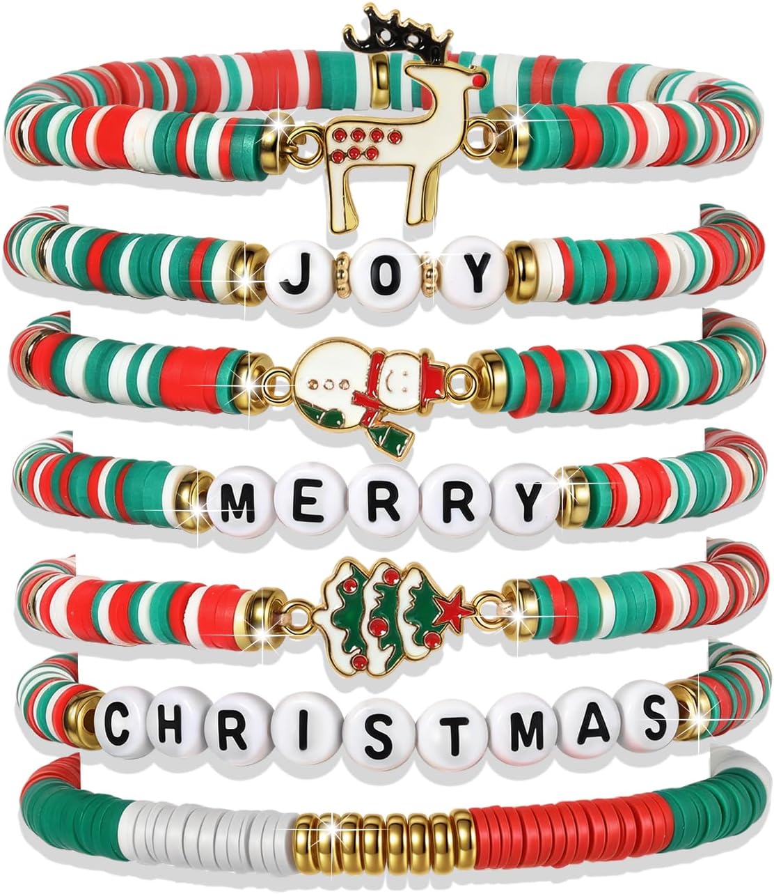 Friendship Bracelets Set - Colorful Beaded Stretchable Bracelets for Teens | Stackable Gift Ideas for Holidays