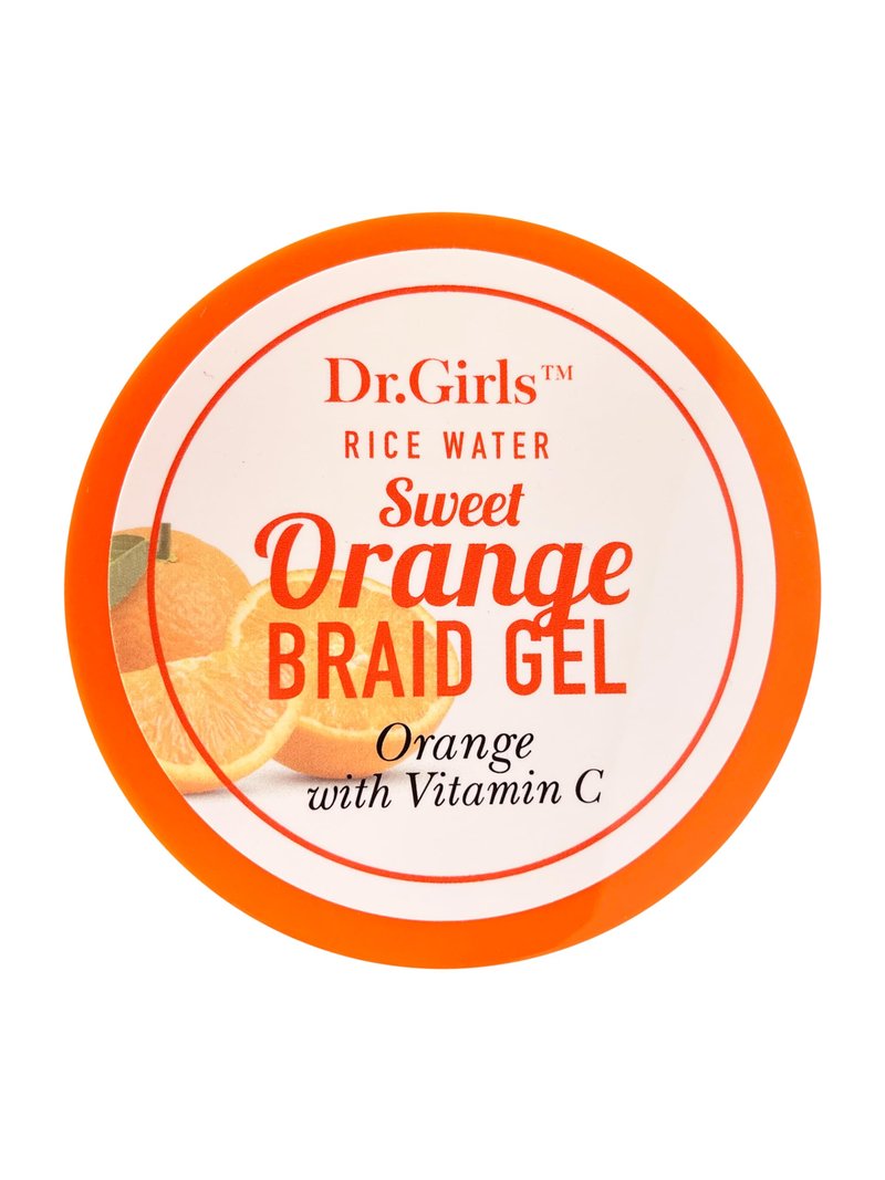 R&B Collection Dr. Girls Rice Water Lock & Twists Sweet ORANGE Braid Gel Extra Mega Hold (8.45 oz) - Orange with Vitamin C