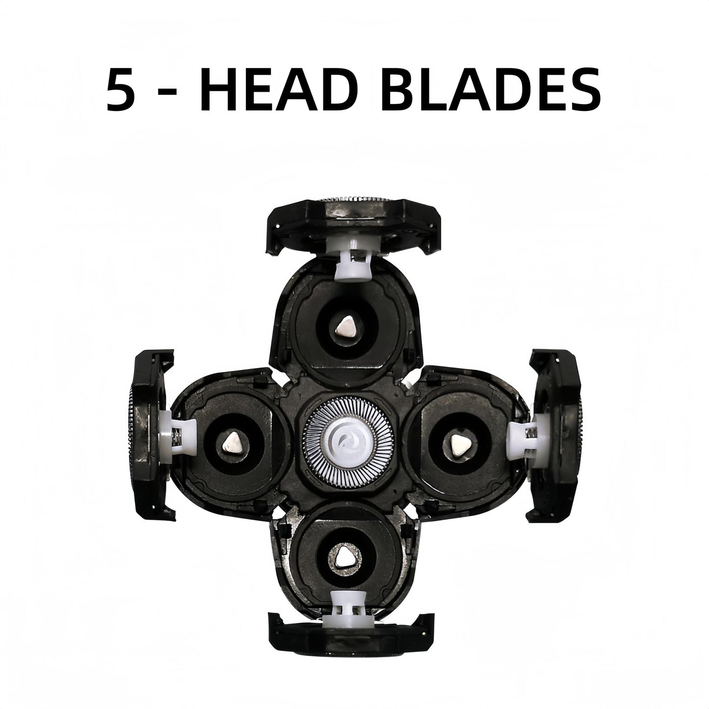 3 pcs Blades Refills Compatible with Freebird Head Shaver, 5 Blades Shaver Replacement Heads for Bald Men Freedom Grooming + 1 Cleaning Brush, Silver