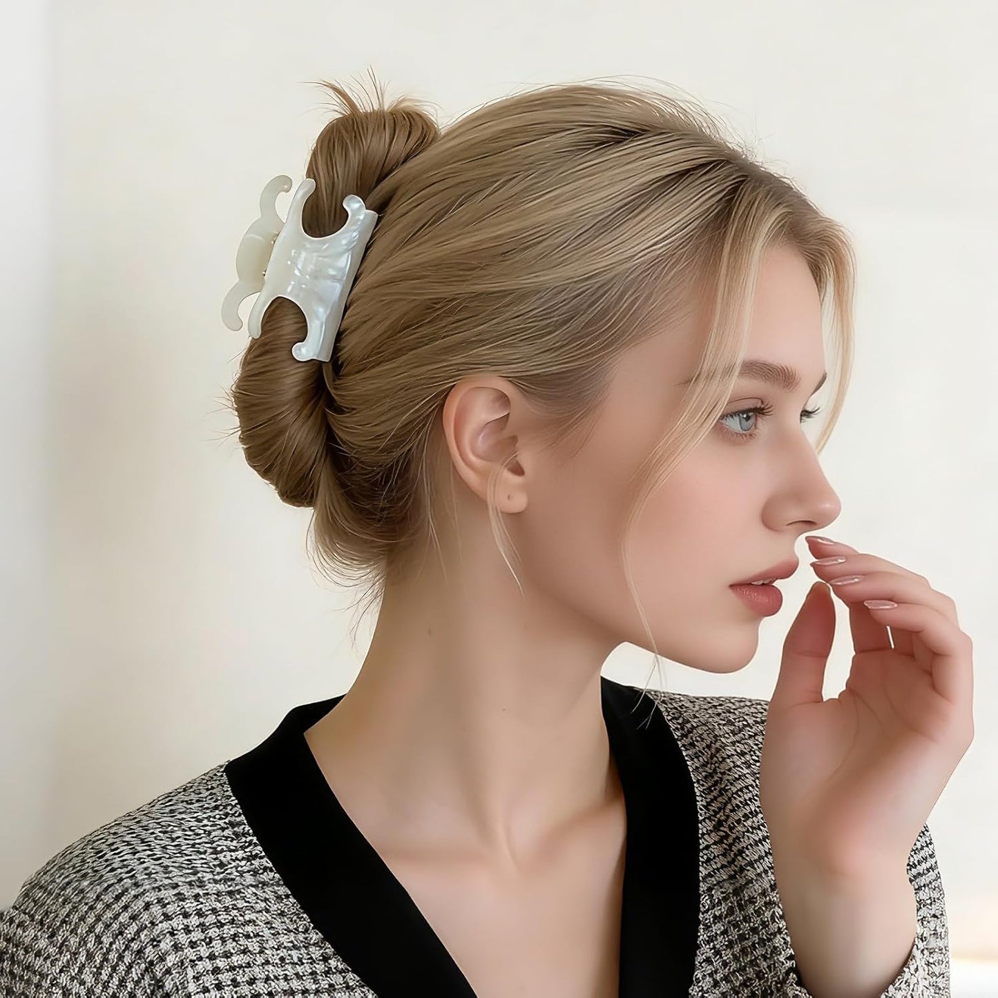 Butterfly Hair Clips - 4 Pack Premium Acetate Claw Clips for Women | Medium-Strong Hold for Thick & Thin Hair (2.76 x 1.66 in)
