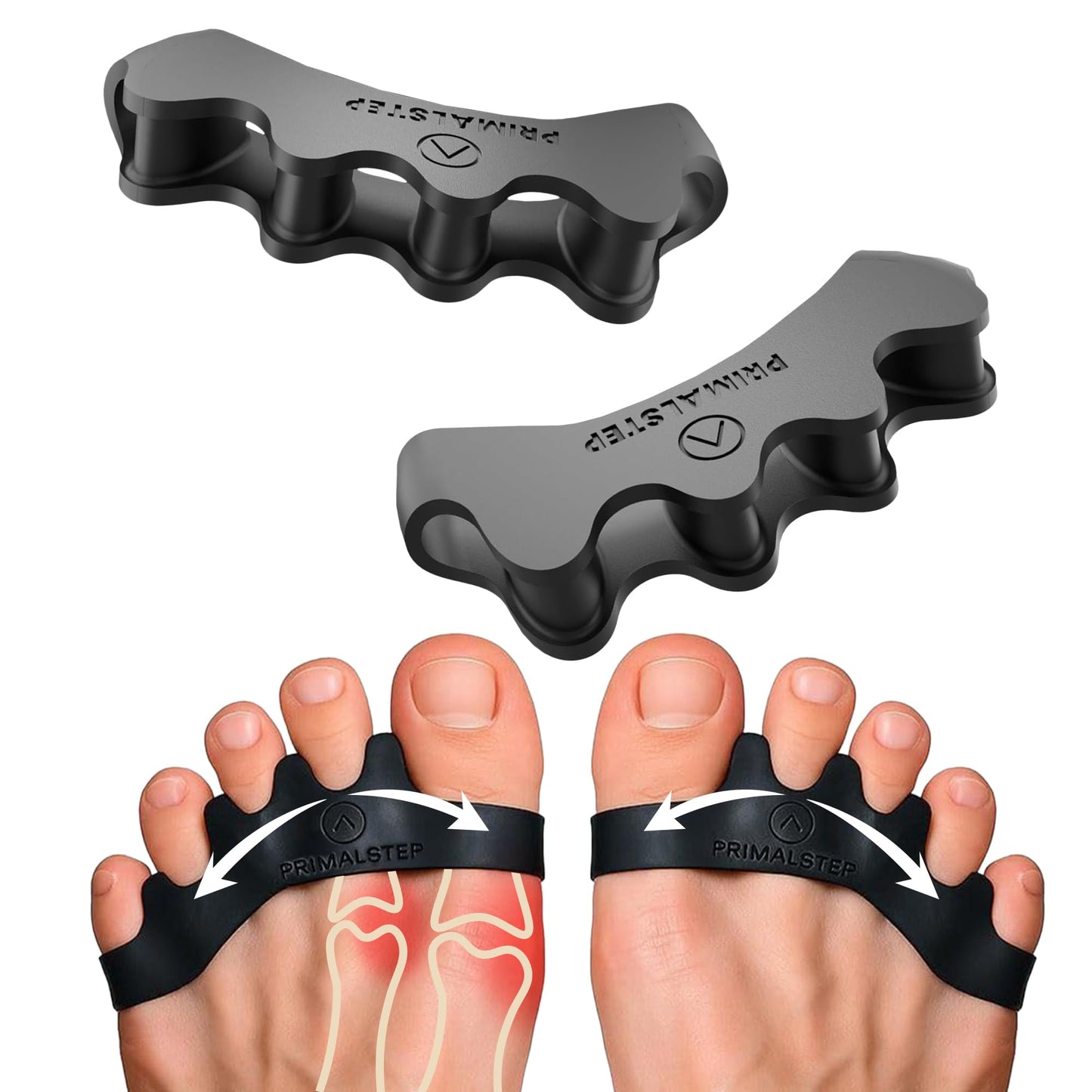 PrimalStep Toe Separators, Spreaders, Spacers, Straightener, S/M