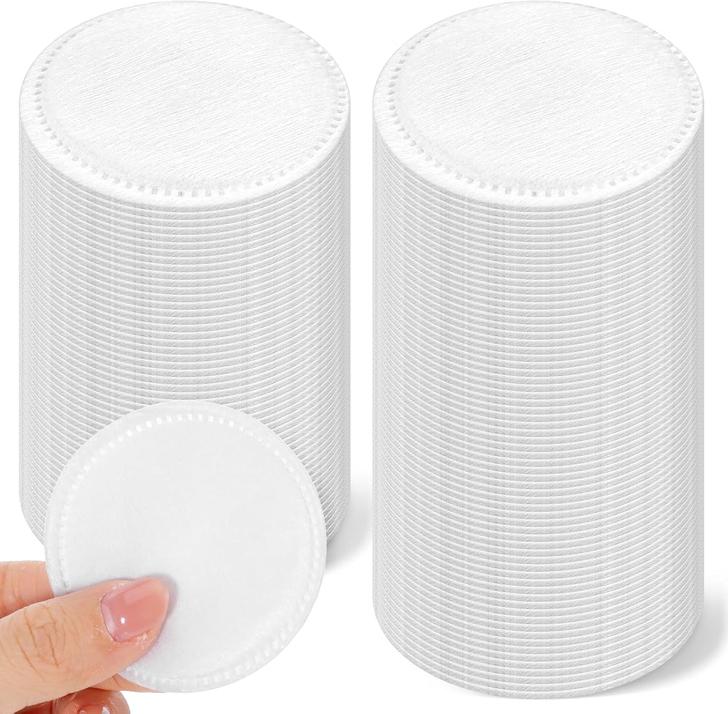 Large Cotton Rounds - 100 Pcs Lint-Free Soft Pads for Makeup Removal | 2.2" Round, Ideal for Cleansing and Toner Application
