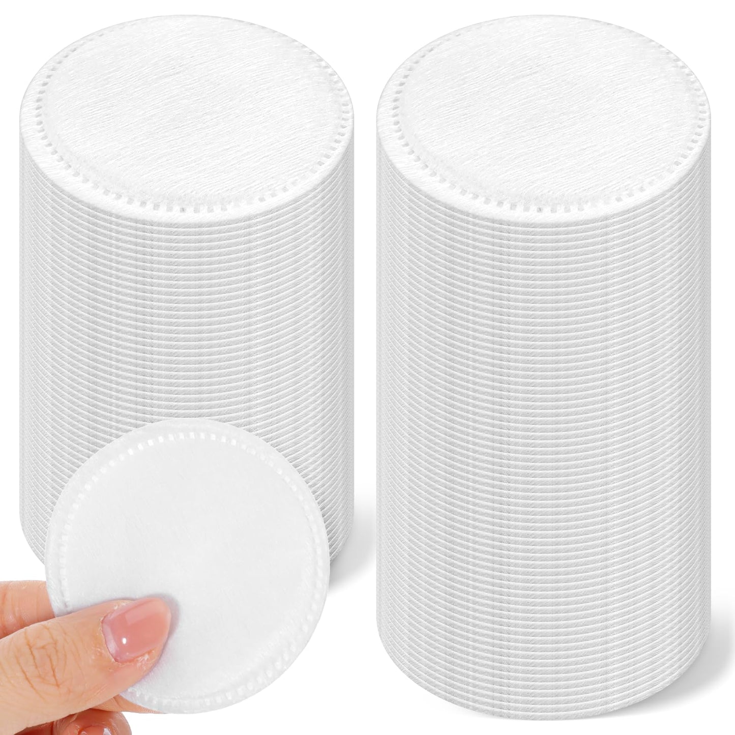 100 Pcs Large Cotton Rounds for face, 2.2" Round Lint-Free Soft Cotton Pads for Makeup Removal, Nail Polish, Cleansing Face and Toner Application Use Wet or Dry