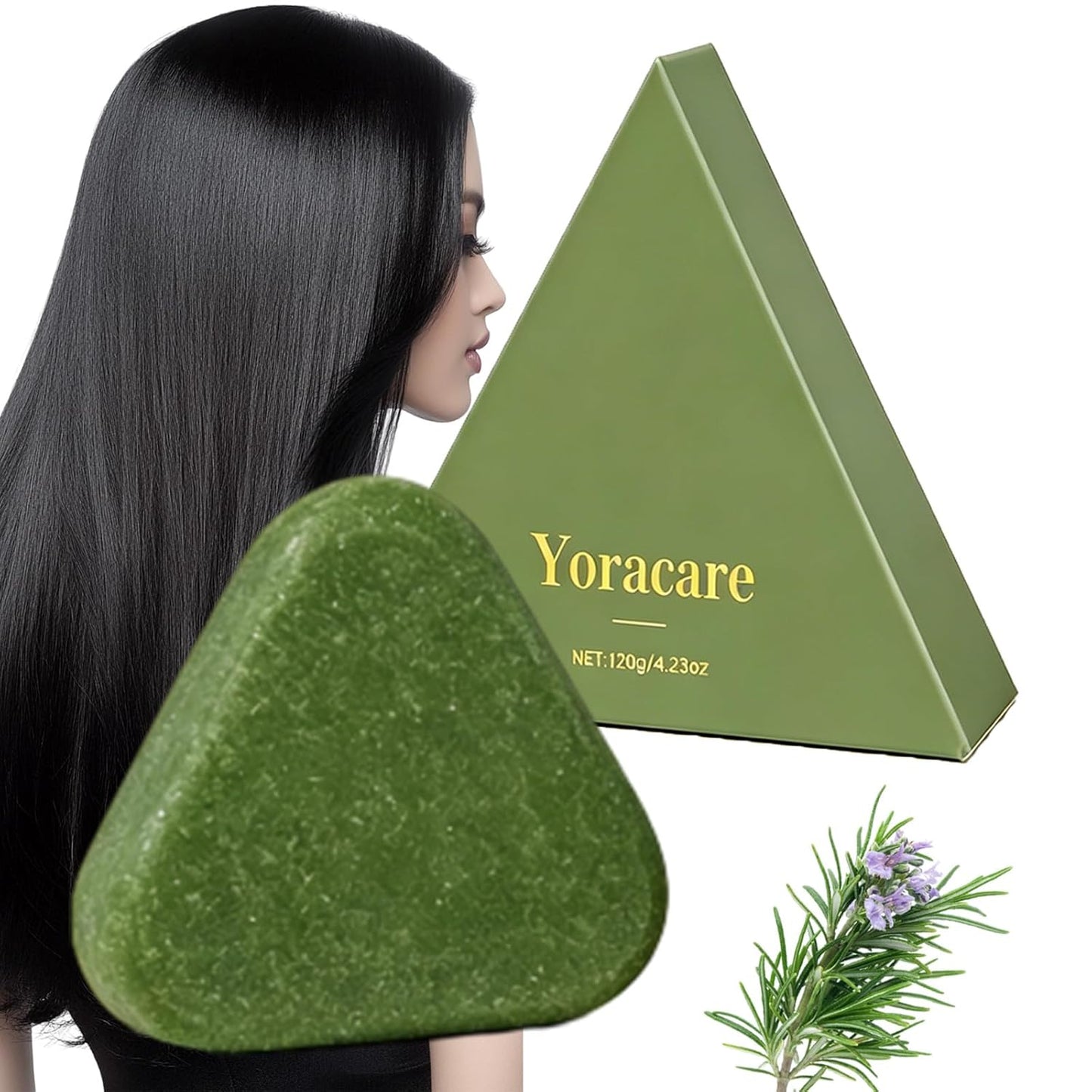Korean Scalp Revival Shampoo Bar - Rosemary Strengthening & Nourishing for Damaged Hair | Moisturizing Herbal Care