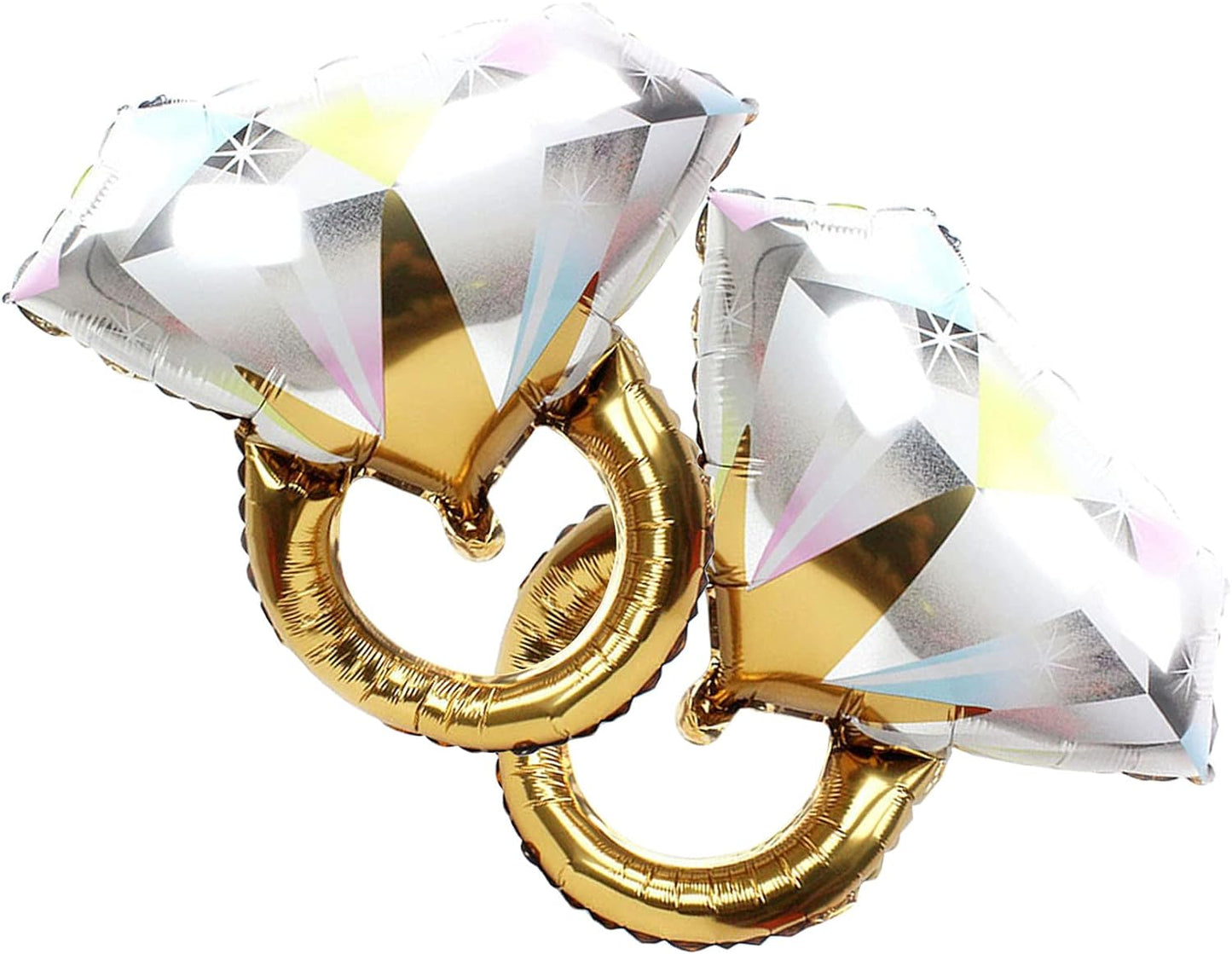 Diamond Ring Aluminum Balloons - 2Pcs Wedding Engagement Party Decor | Bridal Shower Supplies