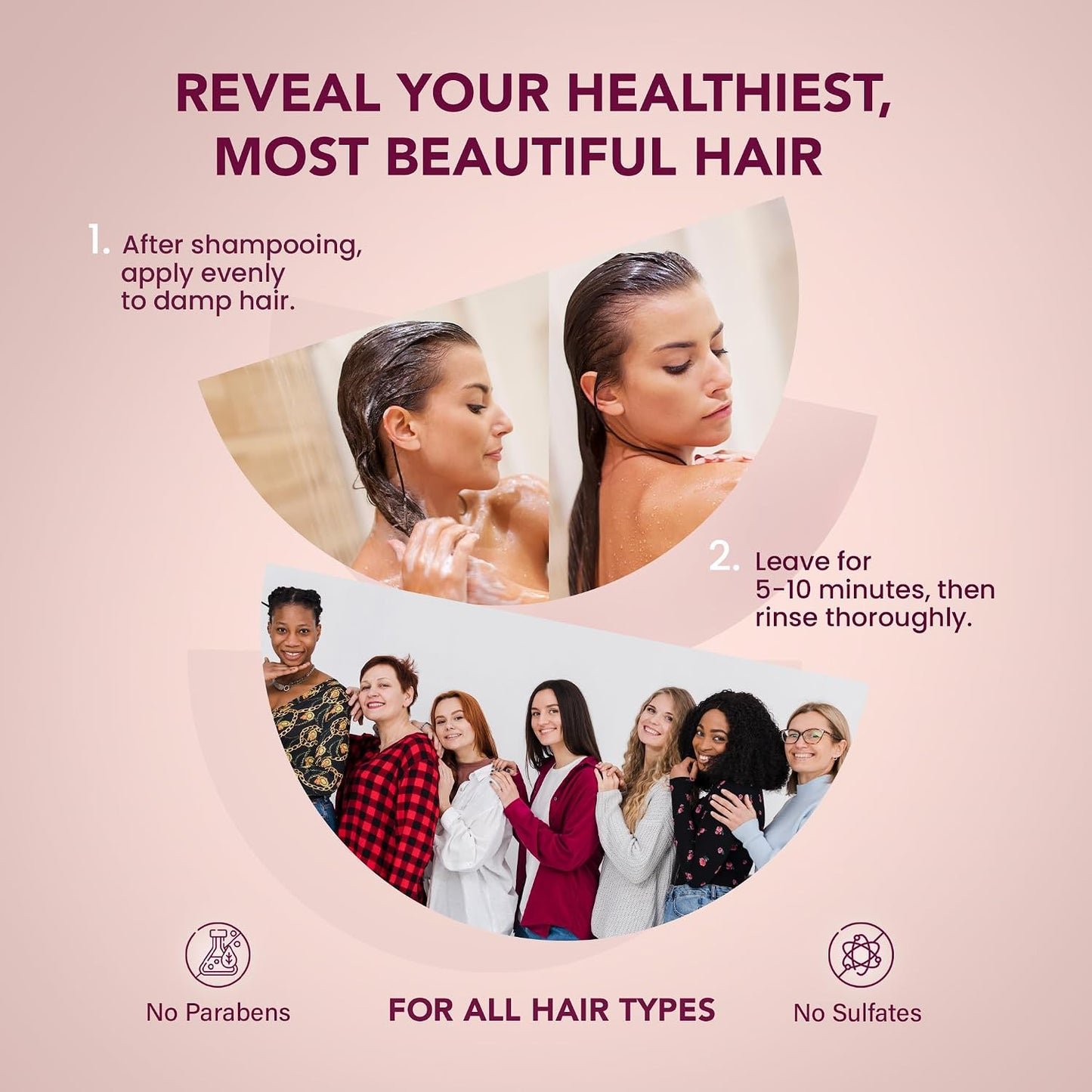 Deep Conditioning Hair Mask - Hydrating Repair Treatment with Argan Oil & 10 Nourishing Oils | 8.45 fl oz