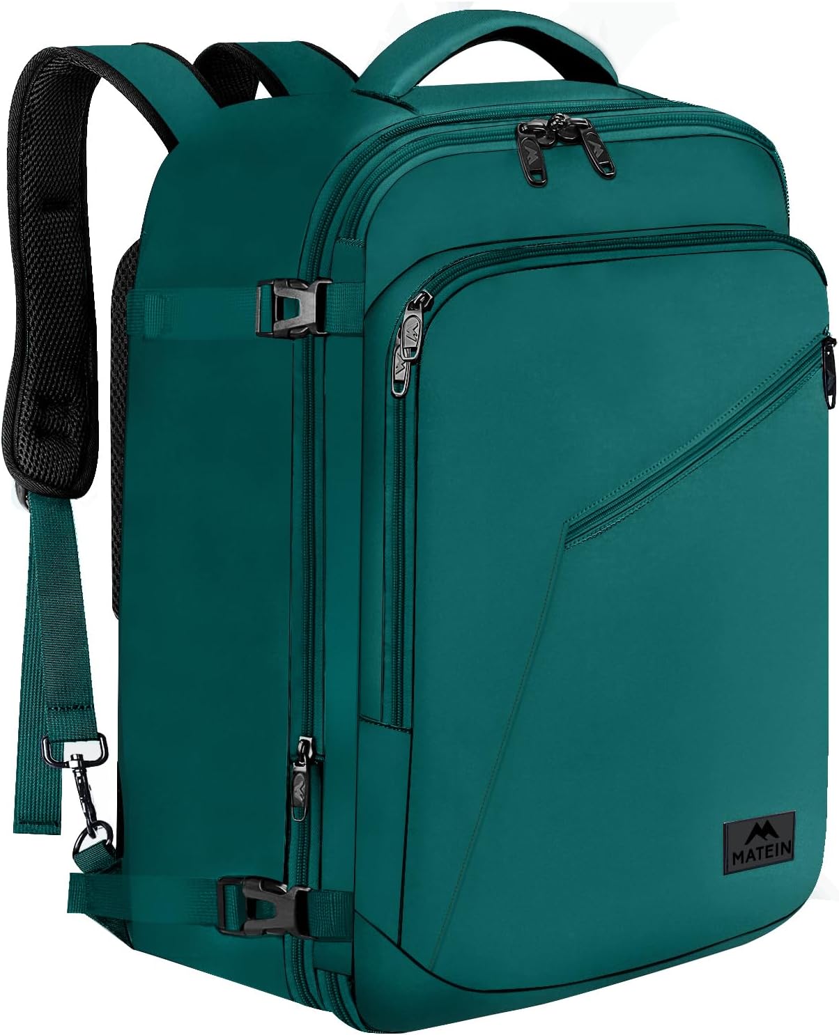 MATEIN Extra Large Carry-On Backpack - Expandable Airplane Approved Travel Bag for Men & Women | Water-Resistant 40L, Black