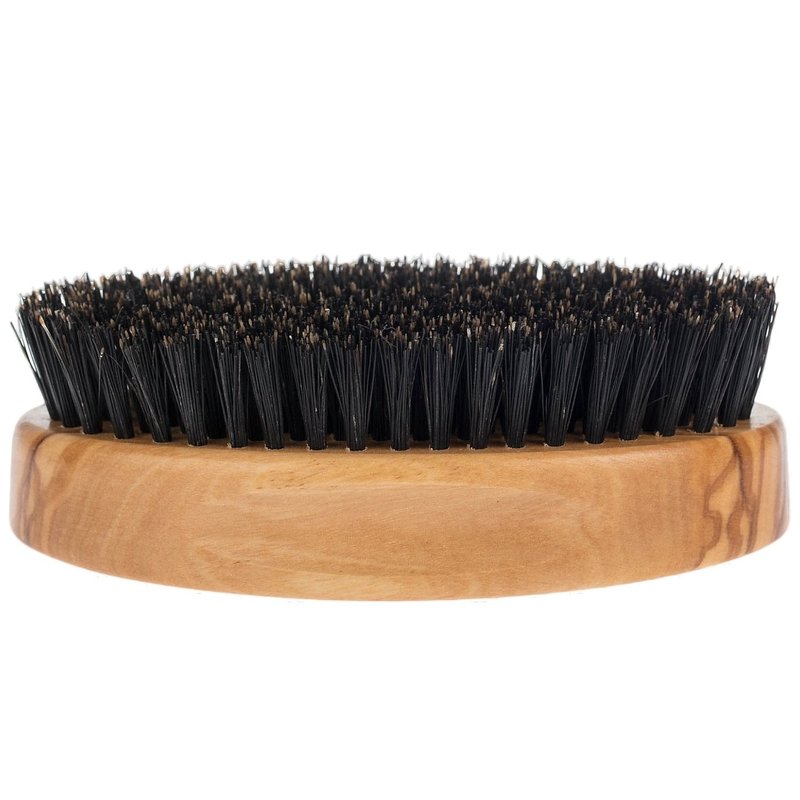 Fendrihan Genuine Boar Bristle and Olivewood Military Hair Brush, MEDIUM STIFF Bristle, Made in Germany