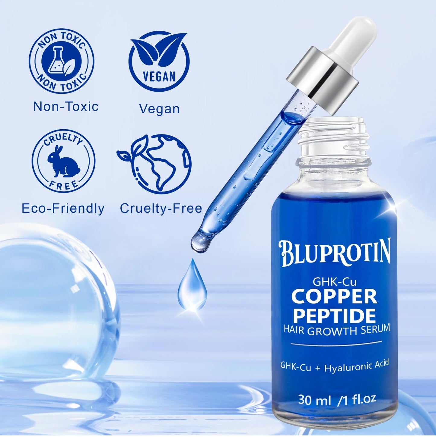 GHK-Cu Copper Peptide Hair Serum for Thinning Hair