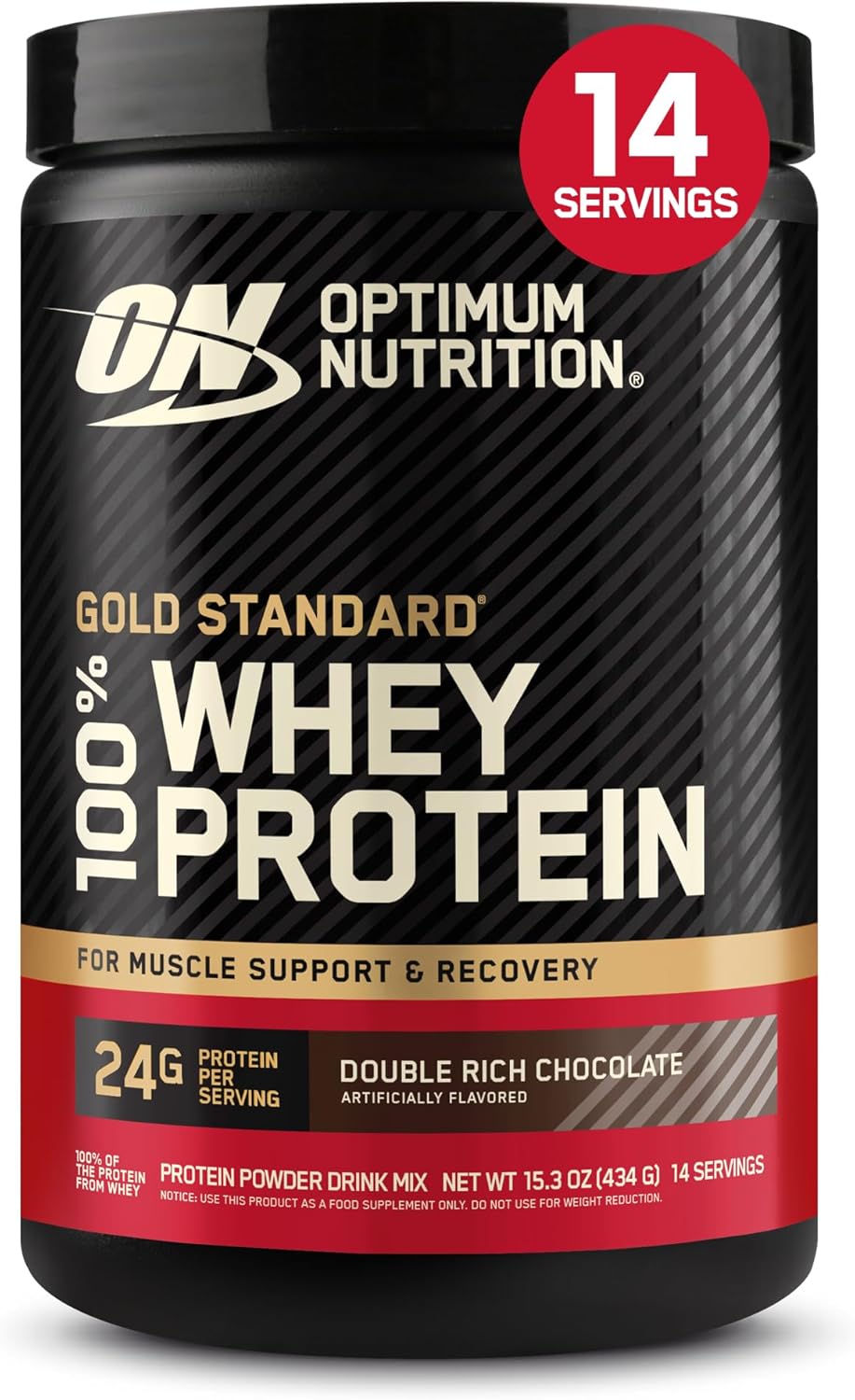 Optimum Nutrition Whey Protein Powder - Double Rich Chocolate Flavor | 1.98 lb Size