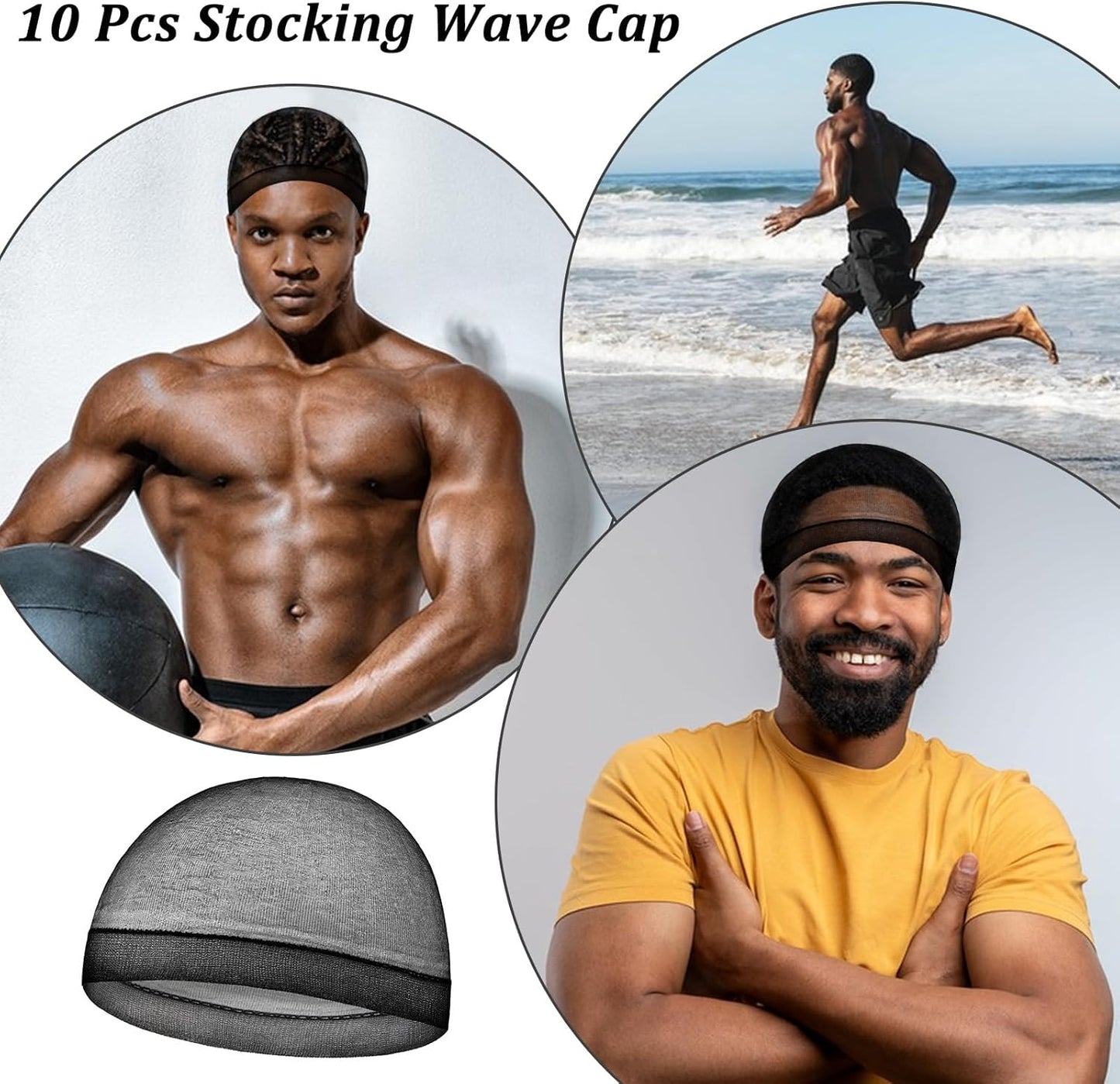 Silky Stocking Cap - Breathable Wave Cap for Men | Soft Stretchy Sleeping Beanie