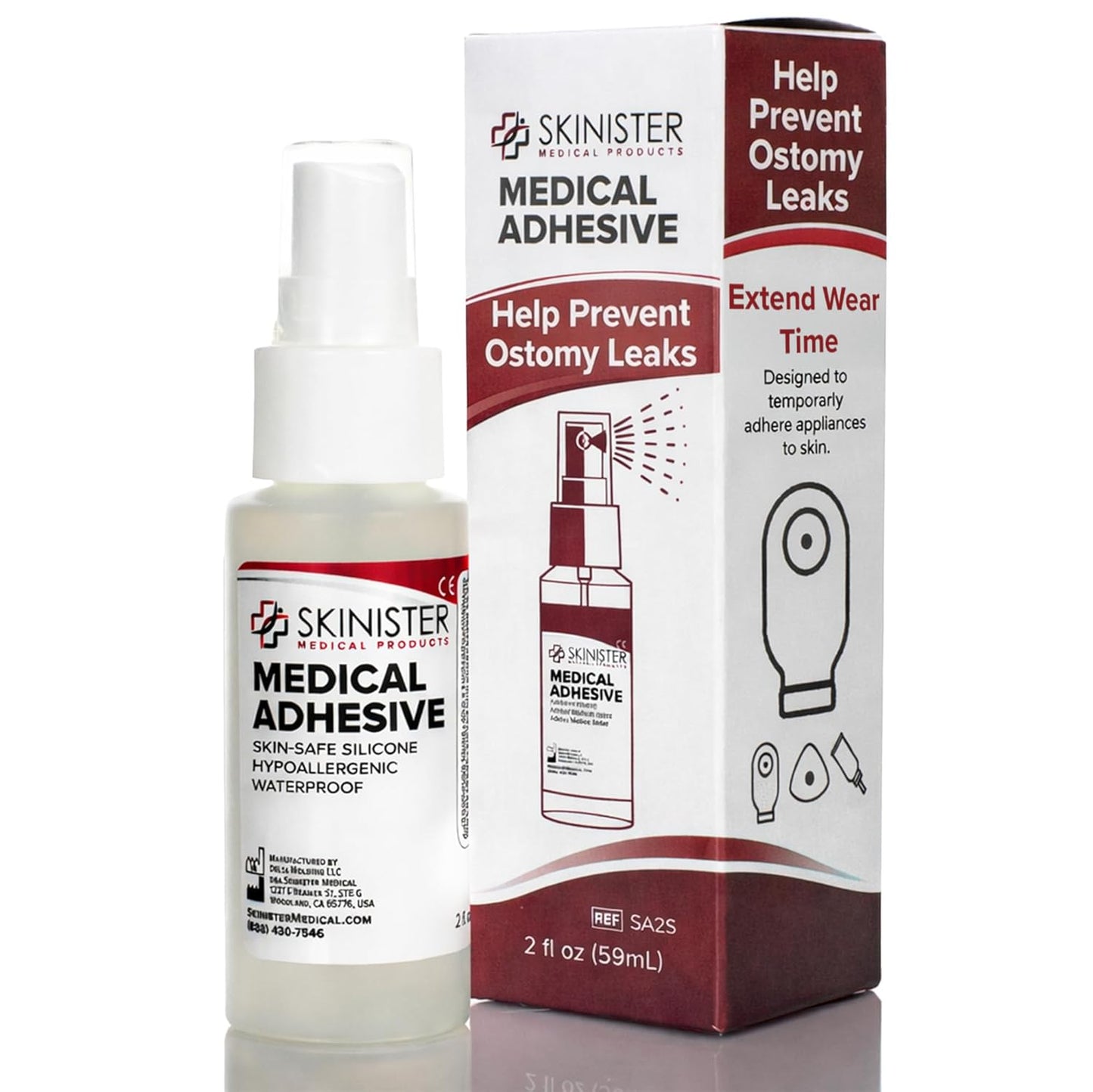 Medical Adhesive Dropper - Silicone Skin Glue for Ostomy Bags, Prosthetics & More | 1oz