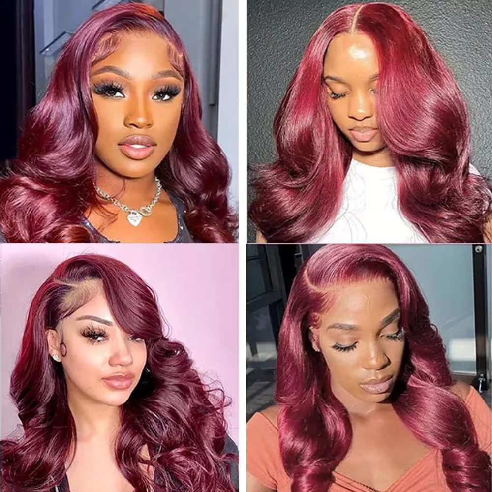 150g Burgundy Bundles 99J Human Hair Bundles 14 16 18 inch Red Body Wave Bundle Burgundy Body Wave Bundle