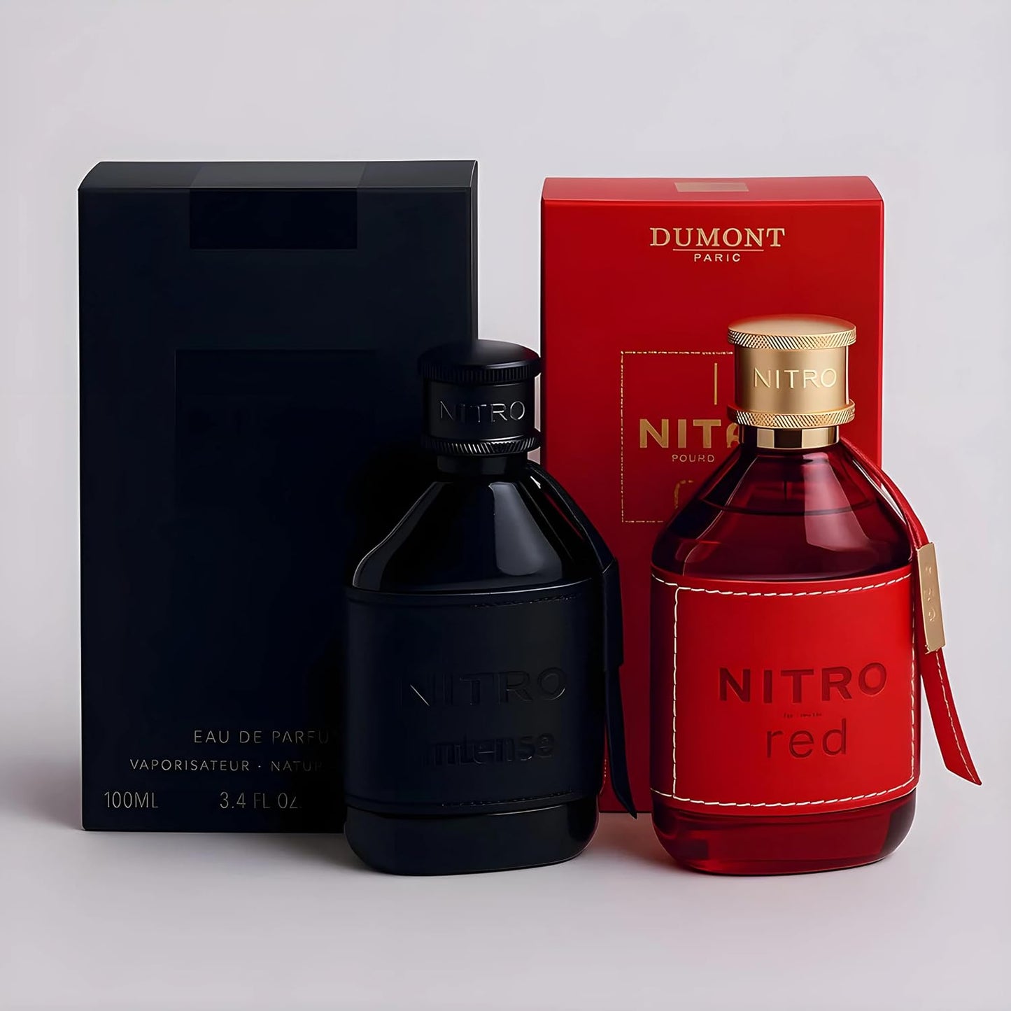 Dumont Nitro Intense & Nitro Red Eau de Parfum Set - 3.45 fl oz Each | 2-Piece Fragrance Combo