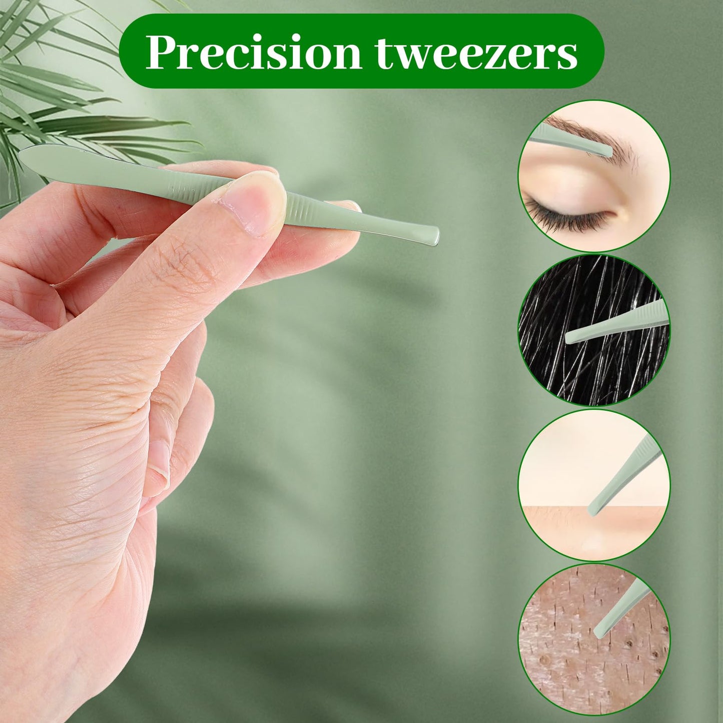 Nail Clippers Kit 12pcs Professional Travel Manicure Kit With Green Pu Leather Case, Premium Stainless Steel Fingernail & Toenail Clippers Travel Manicure & Pedicure Grooming For Women Men Home