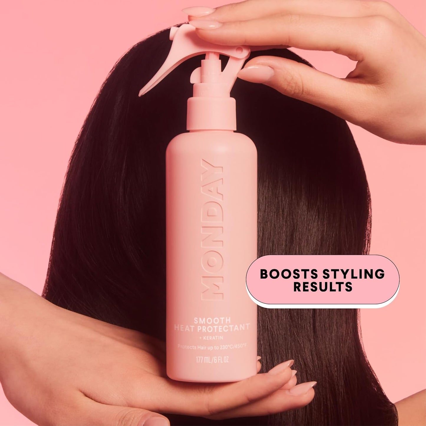 MONDAY HAIRCARE Heat Protectant Spray with Keratin - 6 oz for Smooth, Polished Hair | Pack of 2