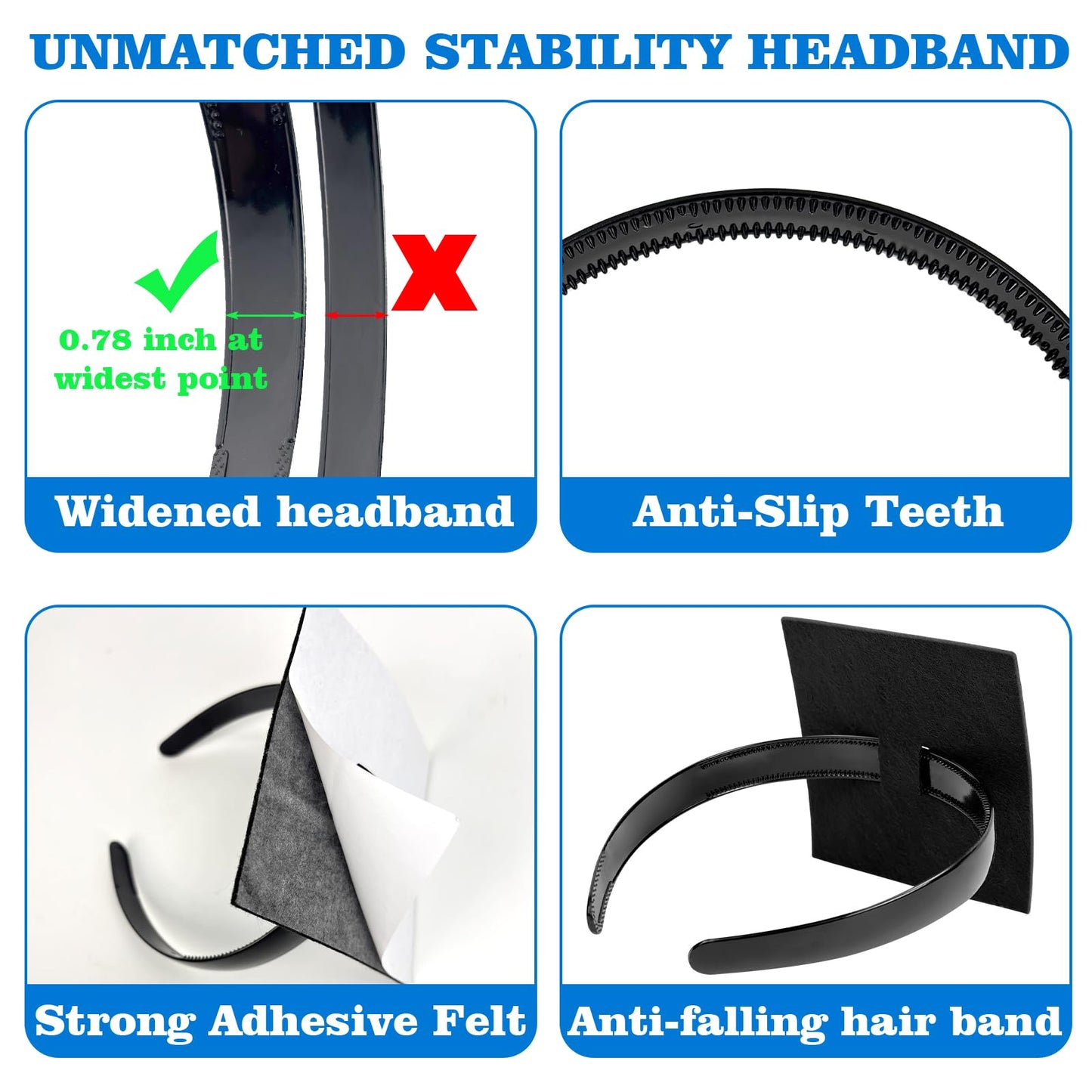 Graduation Cap Headband Insert Grad Hat Headband Holder for Secure Fit Keep Hairstyle Intact - Graduation Cap Decorations & Accessories for Women, Graduates, Class of 2026 (Grad Cap Not Included)