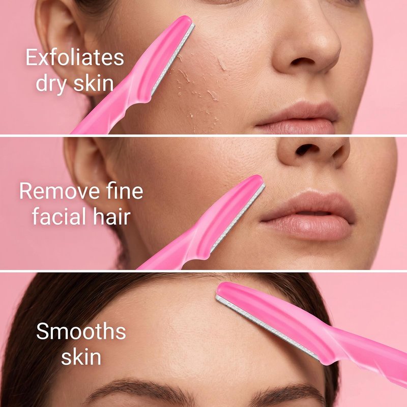 HFATMOS Eyebrow Razor, Face Razors for Women Men Multipurpose Exfoliating Face Shaver Facial Hair Removal Tools Eyebrow Trimmer with Protective Cover 48 Pcs