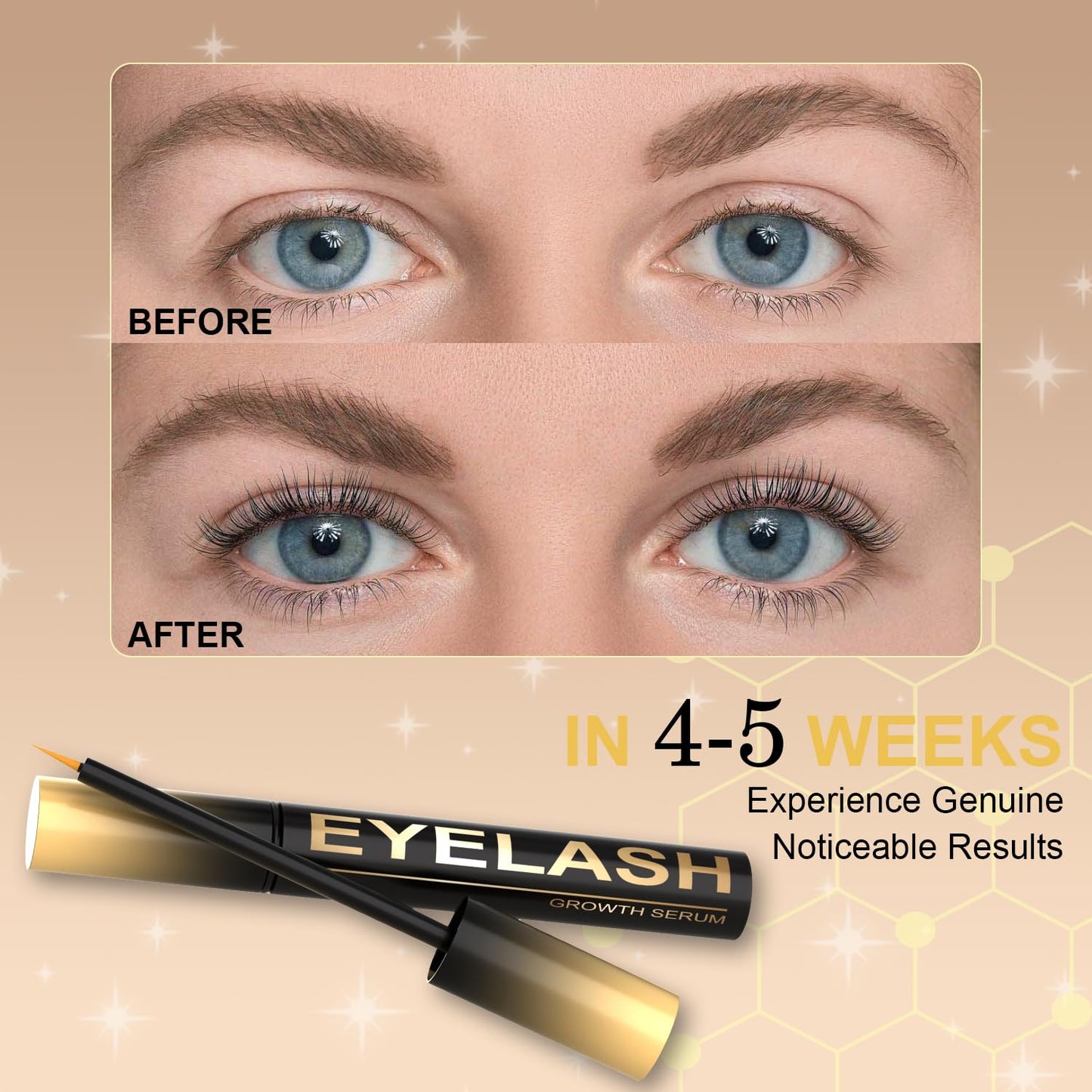 Eyelash Growth Serum - Premium Lash Enhancer for Longer, Fuller Lashes | 5 mL Advanced Formula