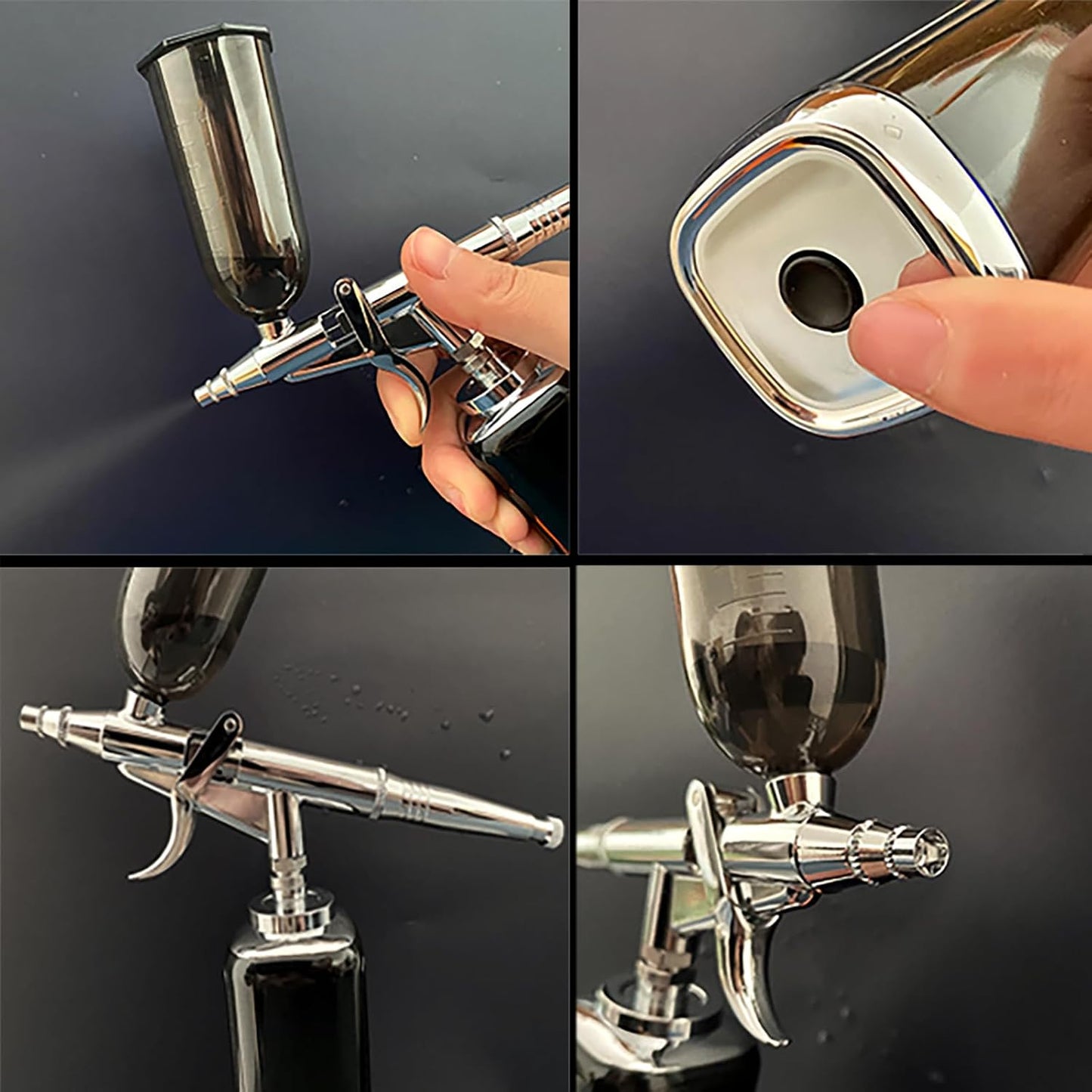 Portable Airbrush Kit - High Air Flow Cordless Compressor for Makeup, Nail Art, Tattoo | Mini Handheld Design