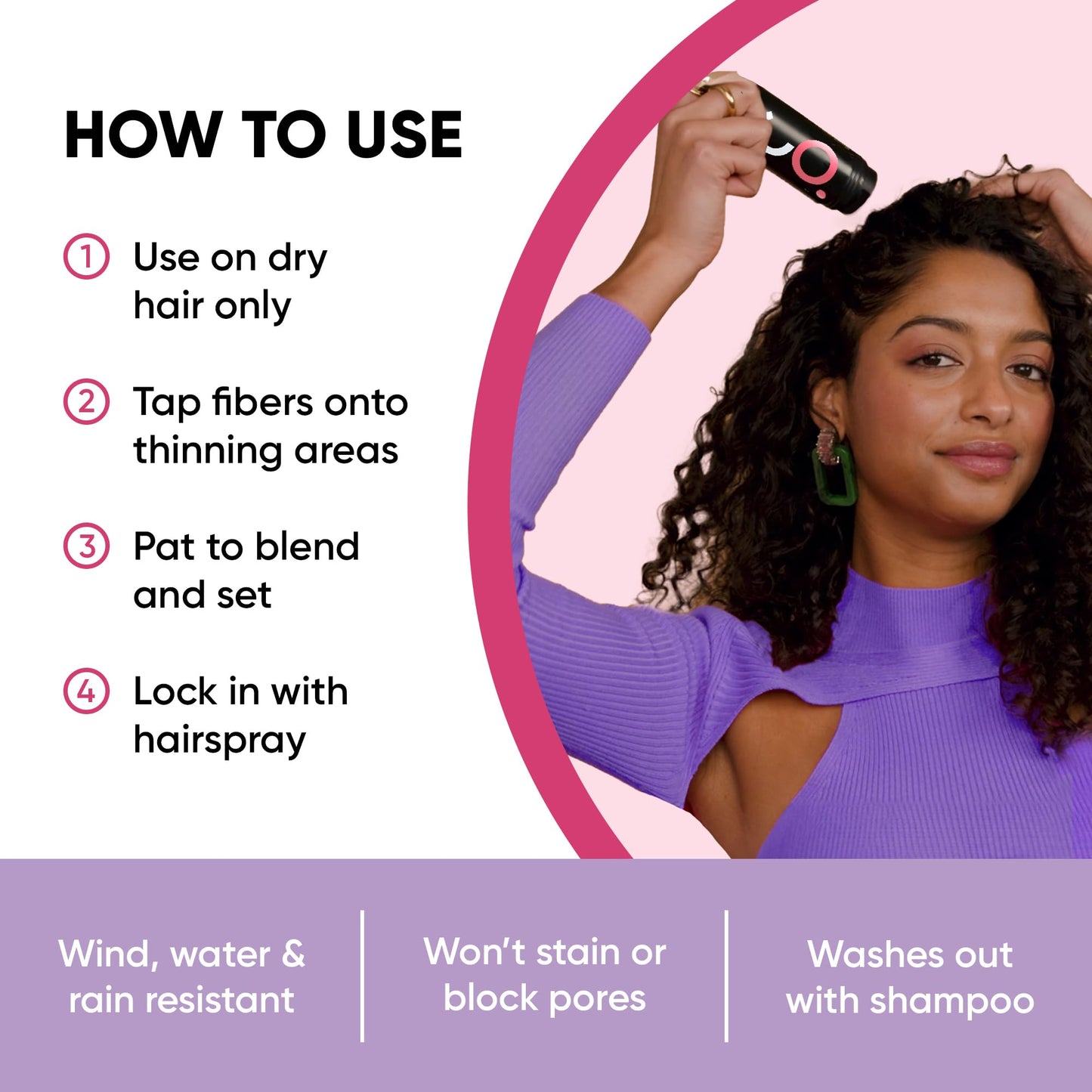 GBG Hair Fibers for Thinning Hair & Bald Spots (Black) - 25g Bottle - Conceals Hair Loss - Instant Cover Up & Volume in 30 Seconds, Hair Powder for Women & Men - Cruelty Free