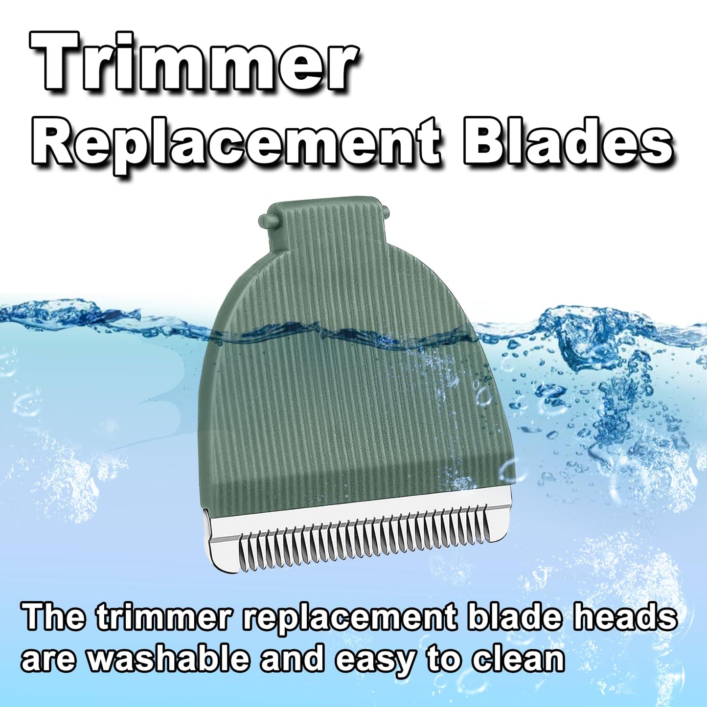3 Packs Green Replacement Blades for Meridian Trimmer,Compatible with Meridian Body Trimmer Onyx & Sage，Hygienic Ceramic Replacement Blades