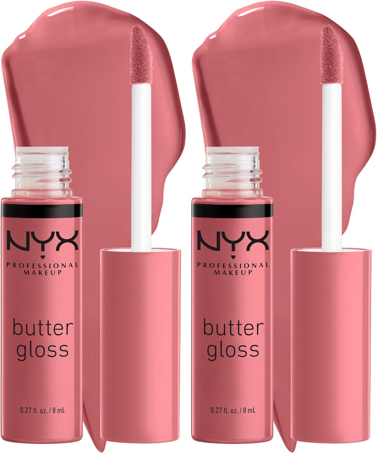 NYX Butter Gloss - Non-Sticky Lip Gloss Set | 3 Shades: Angel Food Cake, Creme Brulee, Madeleine
