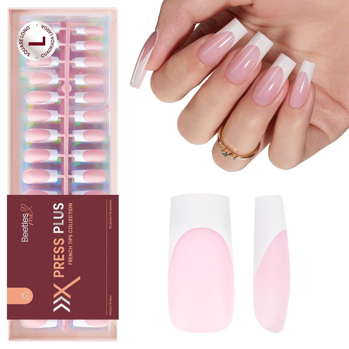 Beetles Press-On Nail Glue - Quick-Drying 10ml Brush-On Adhesive for Acrylic & Fake Nails | Long-Lasting Summer Manicure