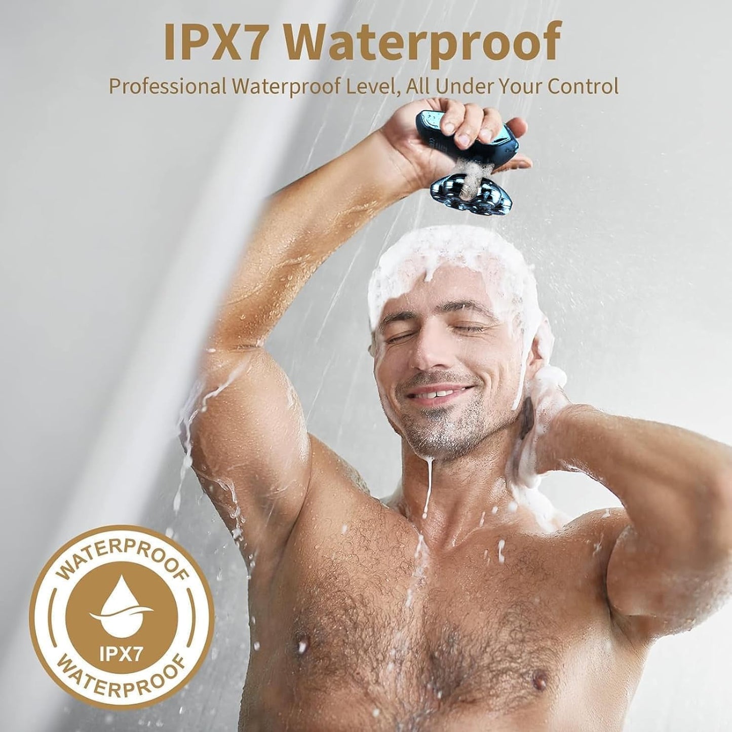 Head Shaver for Bald Men - 5-in-1 Electric Razor with IPX7 Waterproof Design | Turbo Speed & Precision Blades - Dark Blue