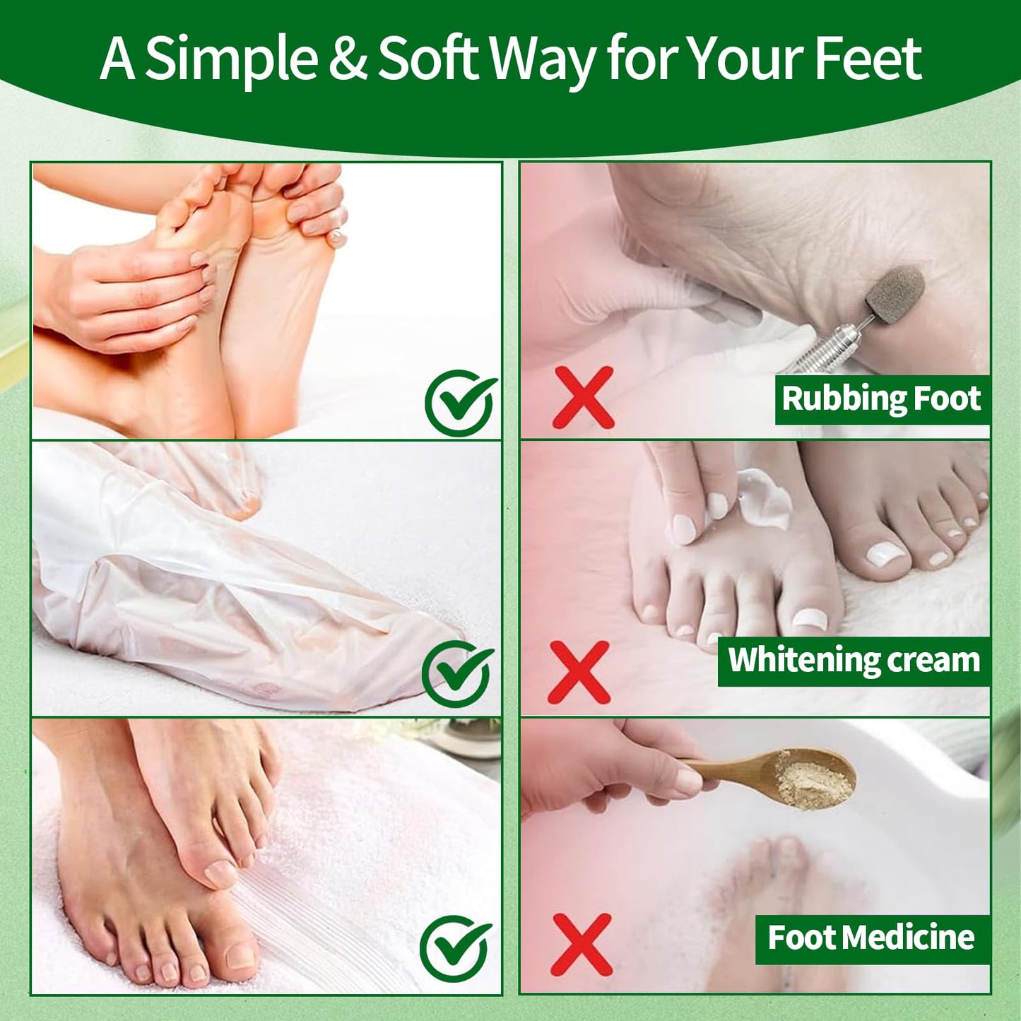 5 Pack Moisturizing Foot Mask, Hydrating Feet Mask for Dry Cracked Feet, Moisturizing Foot Socks Dry Skin Moisturizer for Soft Smooth Feet, Foot Spa Care Kit, Ideal Holiday Gift for Women and Men