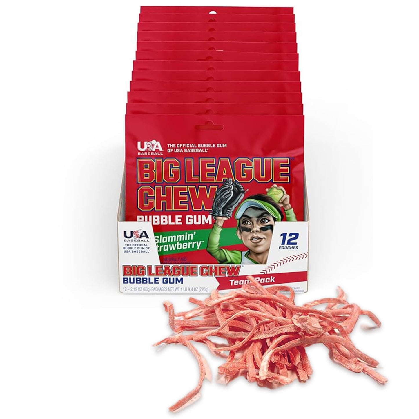 Big League Chew Outta Here Original Bubble Gum - Classic Ballpark Flavor | Perfect for Baseball Games, Teams, Concessions, Parties, and More | Pack of 12 Bags (2.12oz Each)"

Rewritten Product Title: "Original Bubble Gum - Big League Chew Classic Ballpark