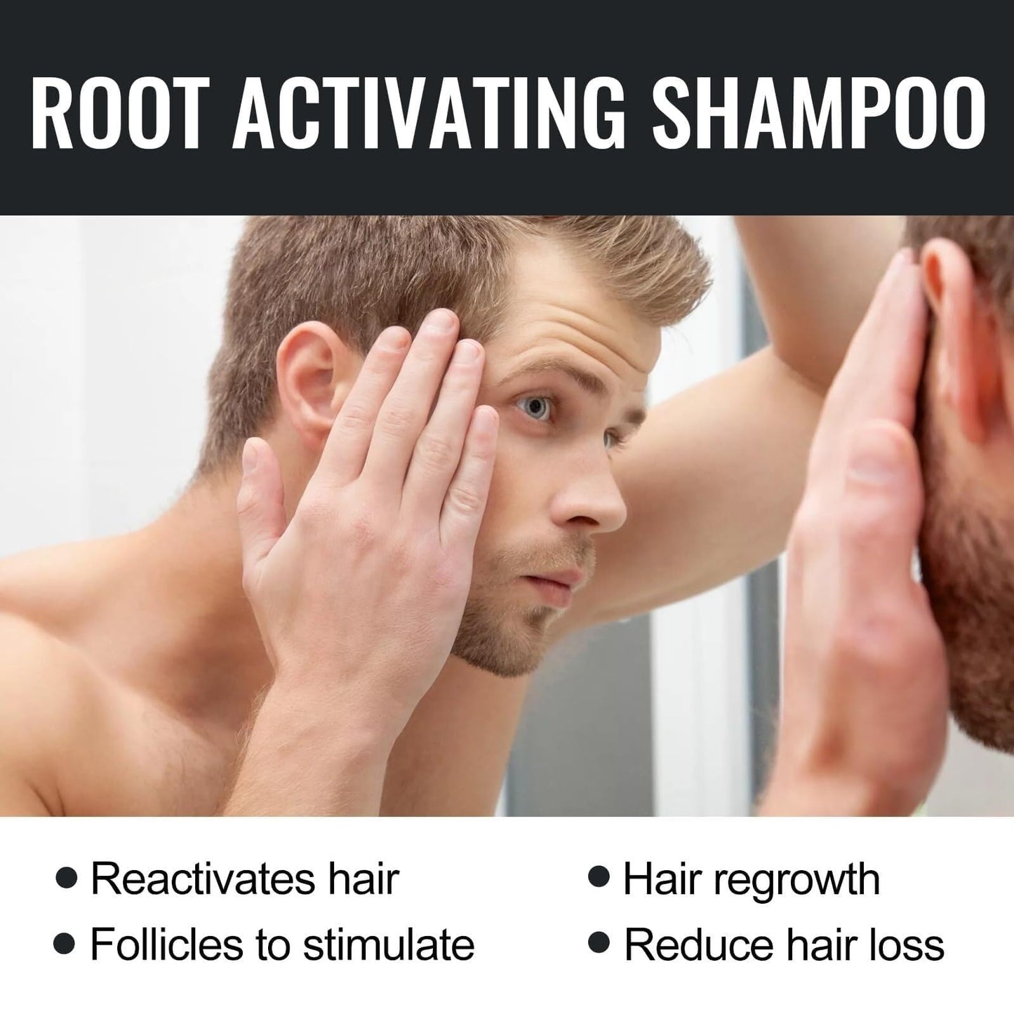 YUUCANGH Root Activator Shampoo for Men, Anti-Hair Loss Natural Formula
