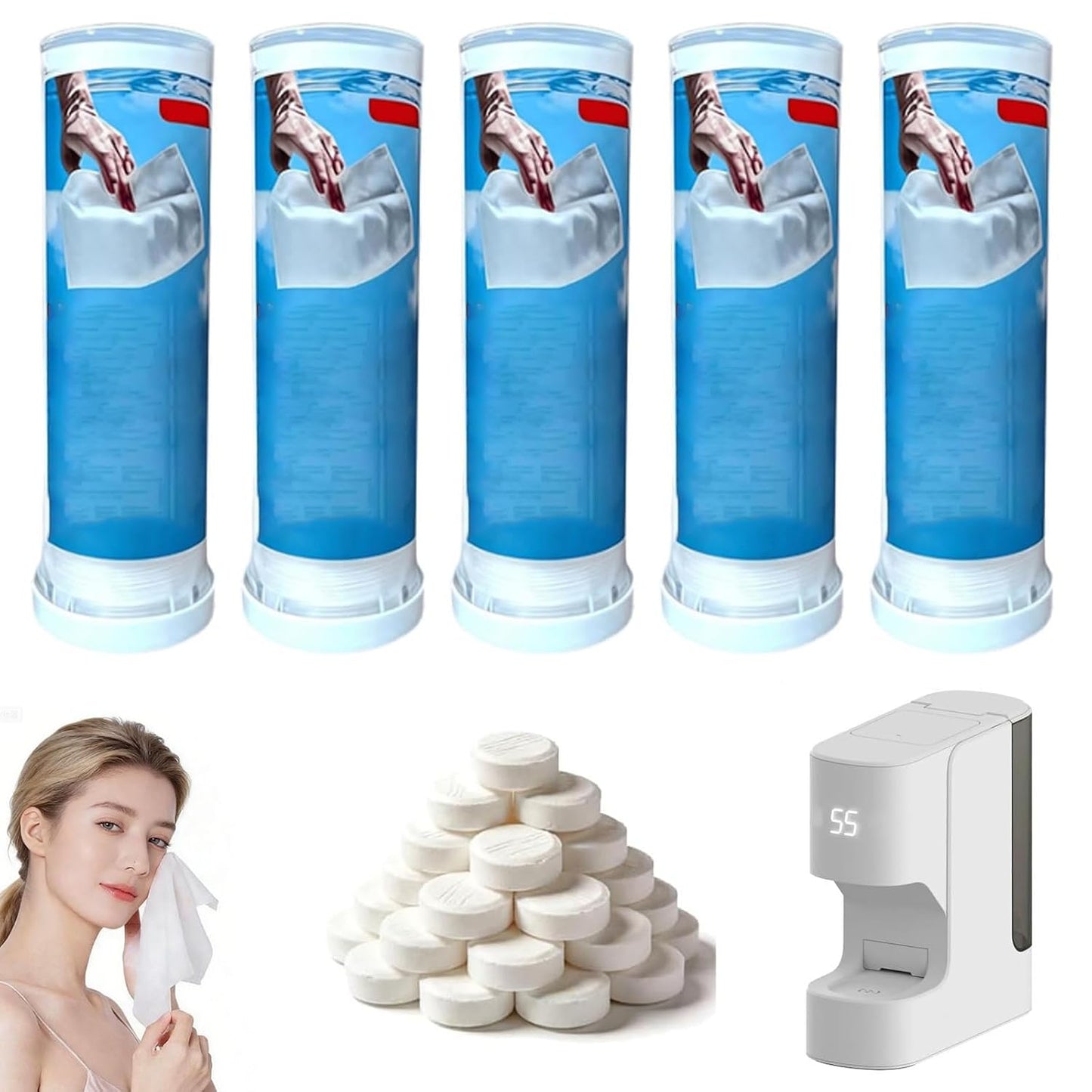 Smart Hot Face Towel Dispenser - Automatic Heater with 5 Temperature Modes & Voice Alerts | 100 Towel Capacity