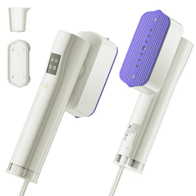 Steamer for Clothes, Handheld and Portable with 15-Second Heat-Up, 2-in-1 Steamer & Iron with Smart Touch Operation and 4 Modes, Suitable for All Fabrics, Ideal for Home & Travel-Pearl White