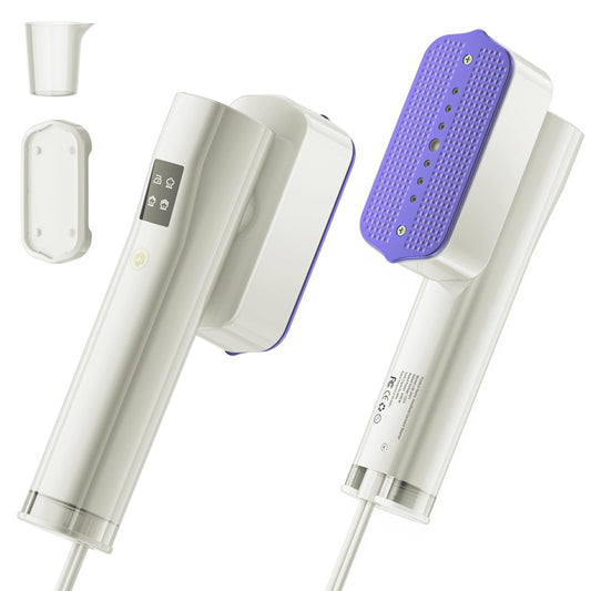 Steamer for Clothes, Handheld and Portable with 15-Second Heat-Up, 2-in-1 Steamer & Iron with Smart Touch Operation and 4 Modes, Suitable for All Fabrics, Ideal for Home & Travel-Pearl White