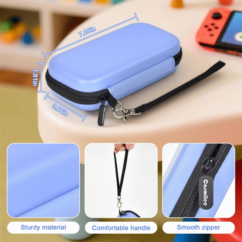 Case for WELLST·G Handheld Game for Kids Adults, Universal fit for TaddToy/ for Beijue 16-Bit Handheld Console - Retro Video Games Travel Storage Cover Bag, Portable Electronic Organizer Holder, Black