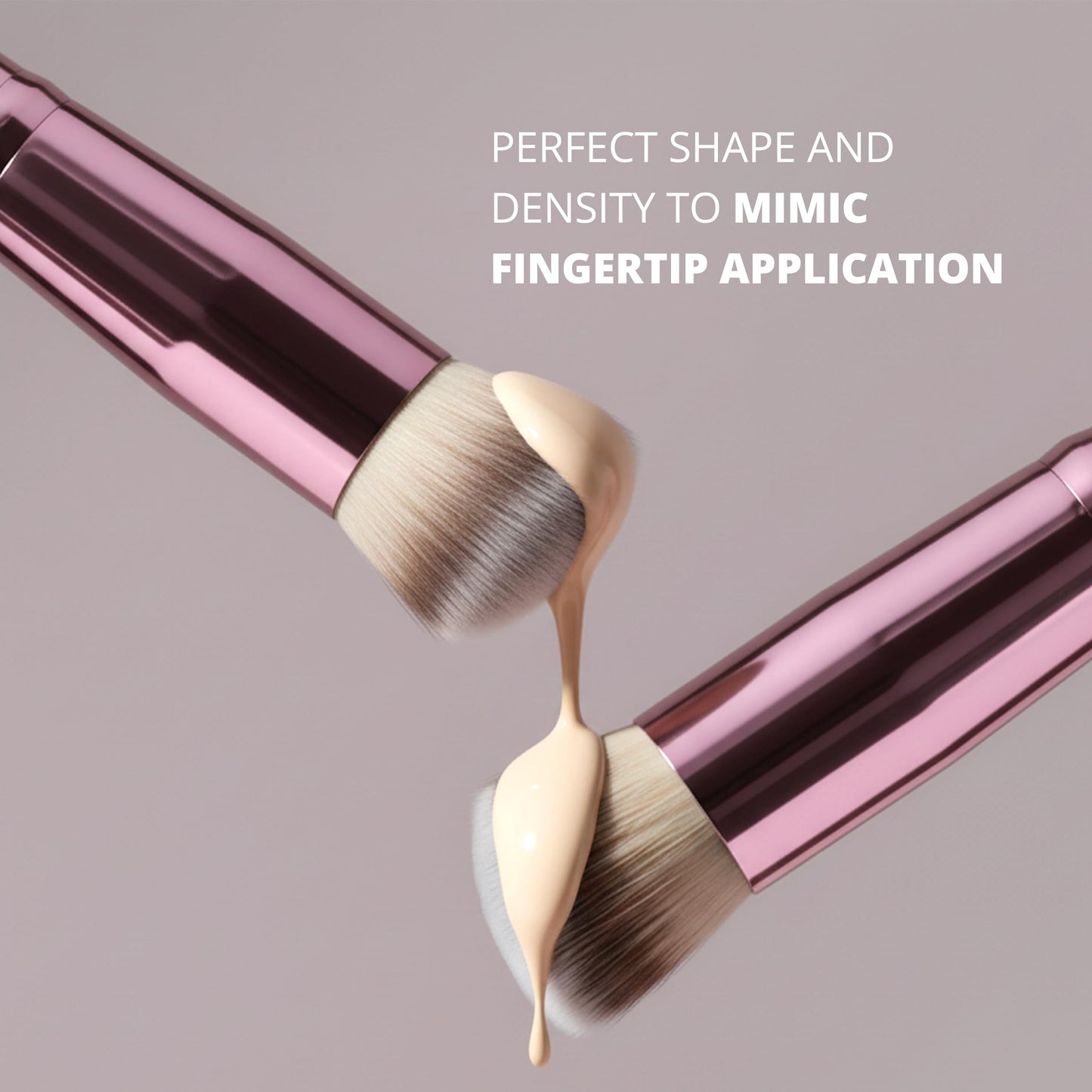 Lamora Concealer Makeup Brush Under Eye - Mini Angled Flat Top Kabuki Nose Contour Brush - Ideal for Concealing Blending Setting Buffing with Powder Liquid Cream Cosmetic - Pro Small Foundation Brush