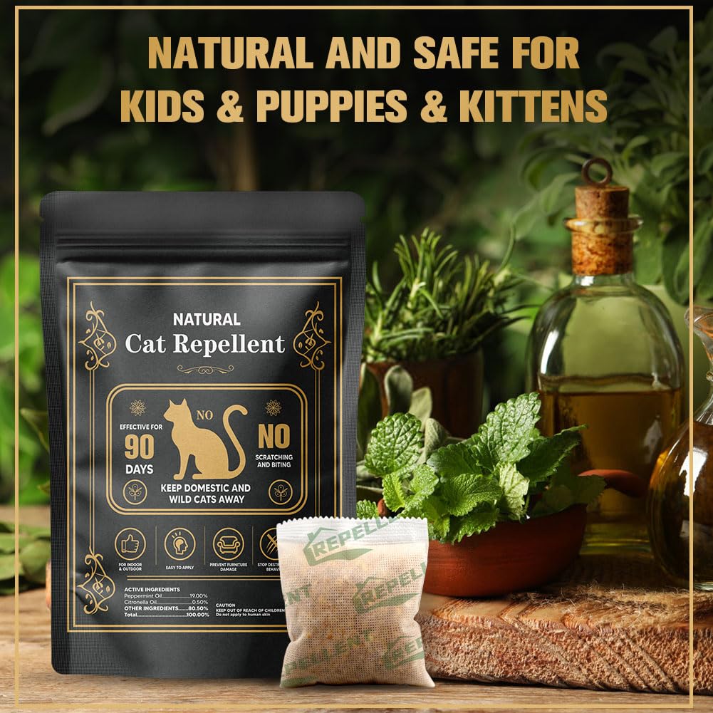 VDKOGSX Cat Repellent Indoor & Outdoor, Cat Urine Deterrent, Cats Pee Repellant, Cat Scratch Deterrent for Furniture/Rug/Curtain, Keep Cats Out of Yard (1 Ounce (Pack of 8))
