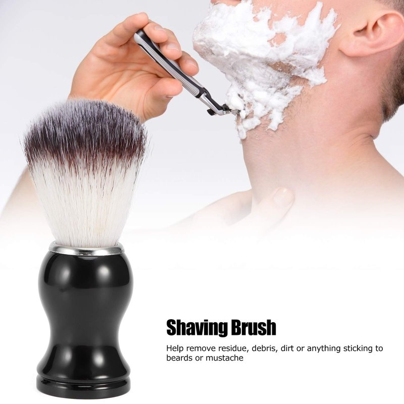 Men Shaving Brush, Light Weight Small Size Easy to Grip Shaving Brush, for Hair Salon