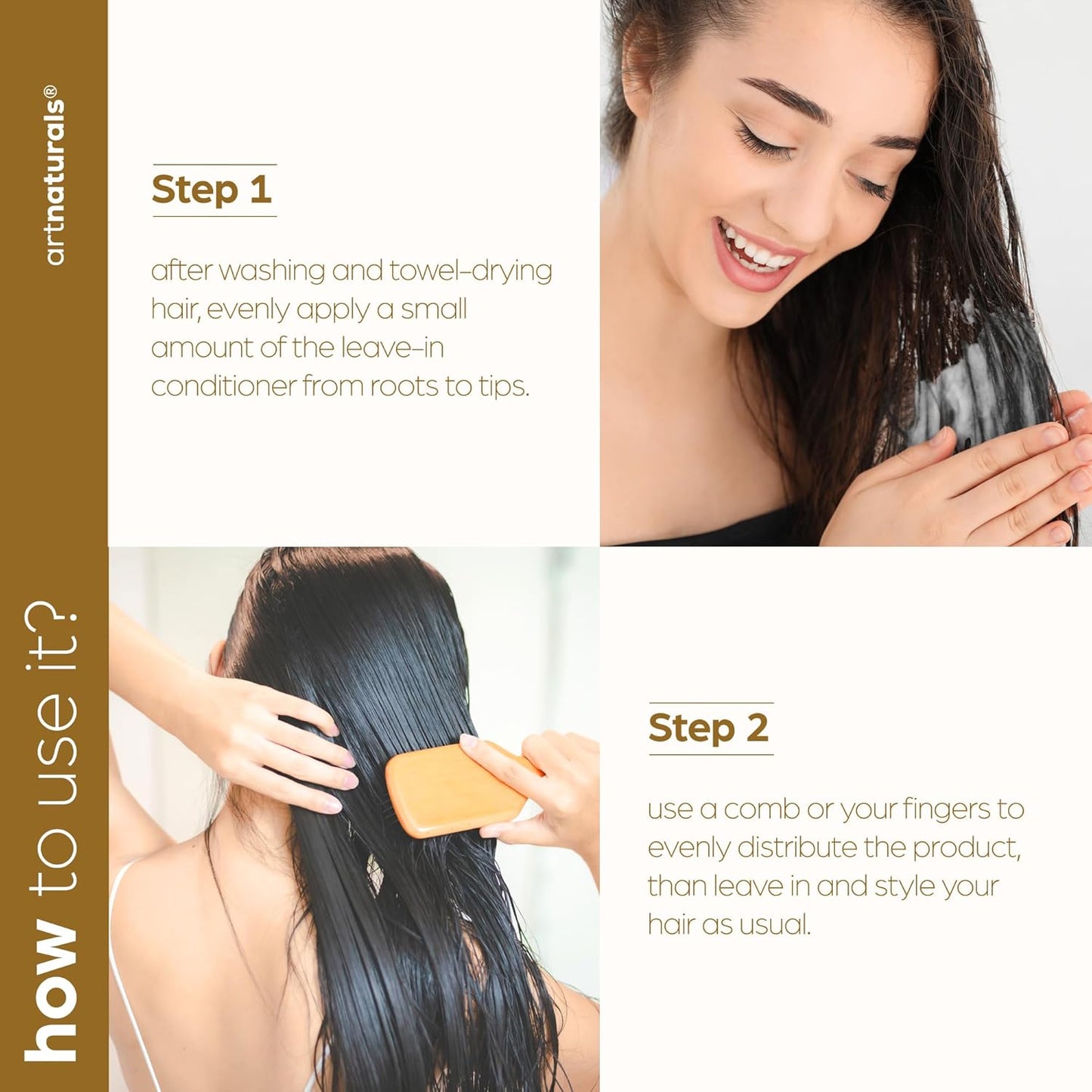 Argan Oil Leave-In Conditioner - Organic Treatment for All Hair Types | 12 Fl Oz (355ml) - Nourishes & Repairs Damaged Hair