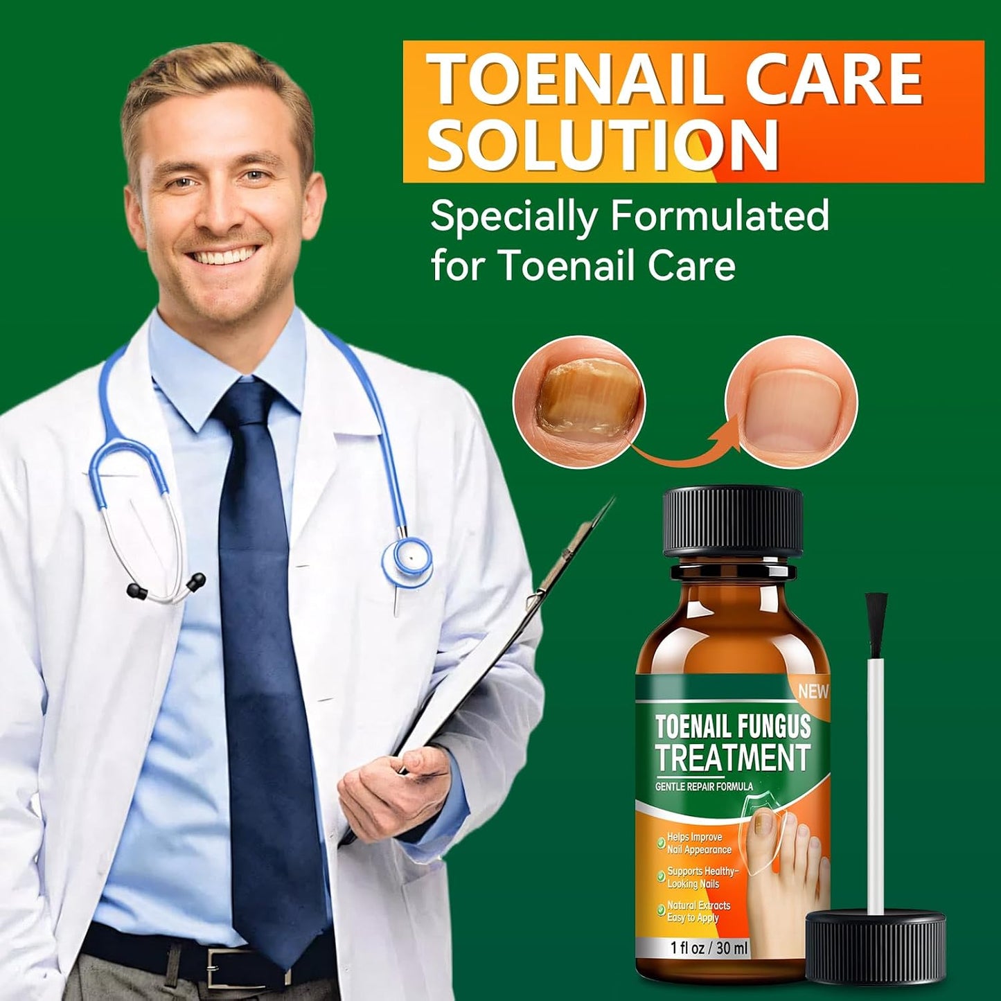 Toenail Fungus Treatment - Extra Strength Nail Repair with Tea Tree Oil, Menthol & Vitamin E | 1 fl oz