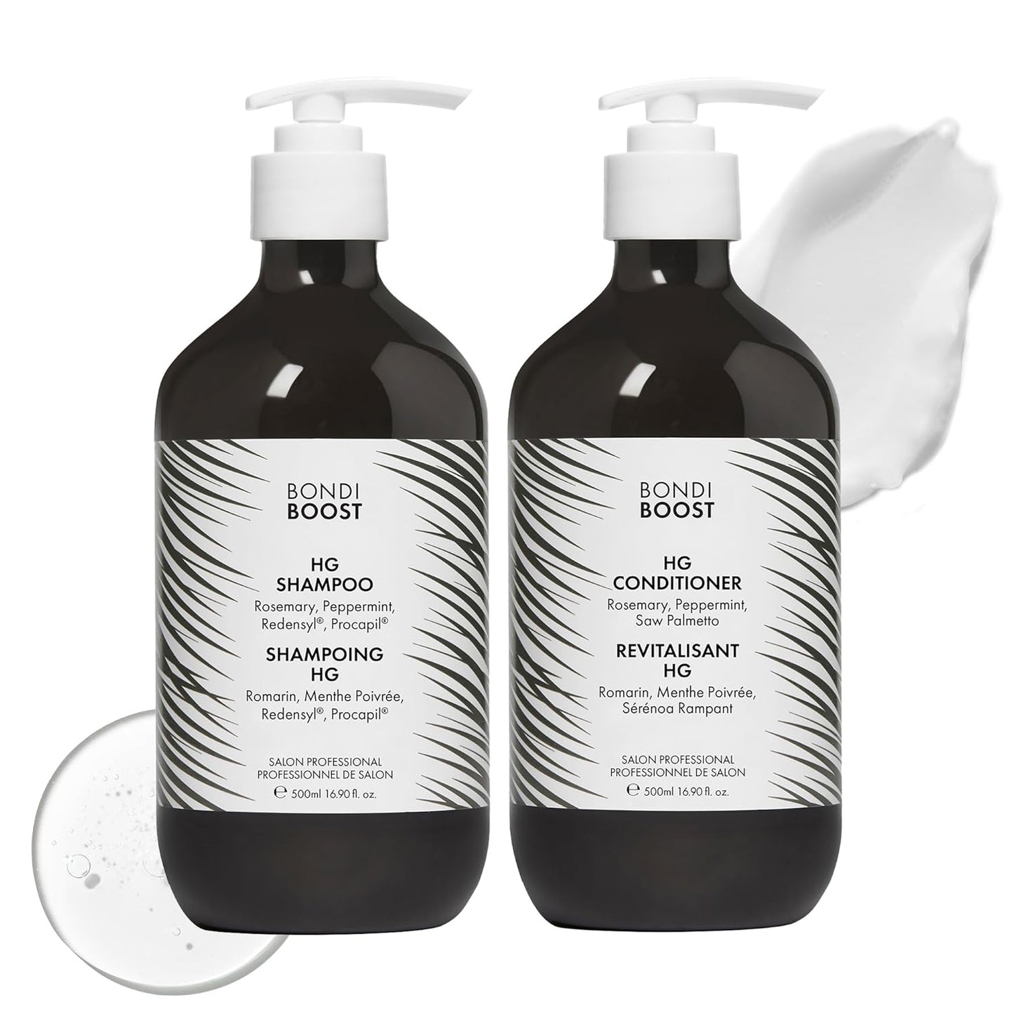 BondiBoost HG Anti-Thinning Shampoo & Conditioner Set - Clinically Tested for Fuller, Thicker Hair | 16.90 fl oz Each