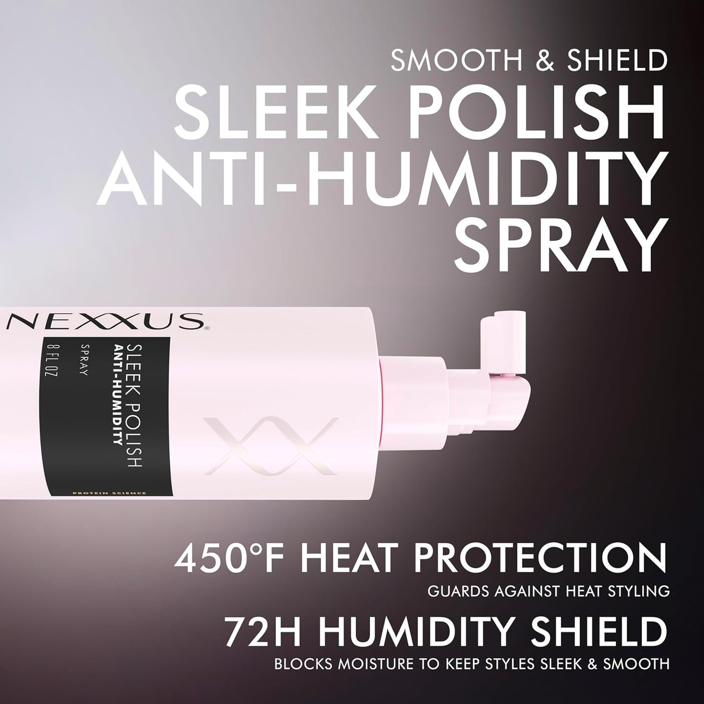 Nexxus Epic Shine Anti-Humidity Spray - Weightless Heat Protection for Long-Lasting Shine | 8 oz