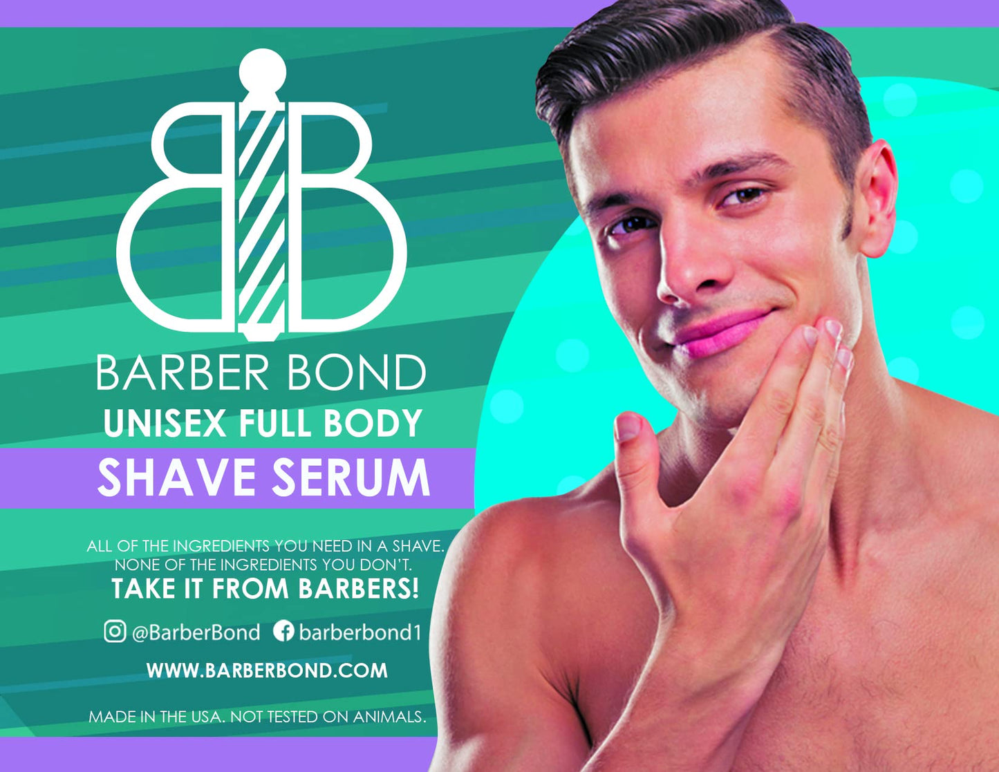 Barber Bond® Premium Unisex Full Body Shave Serum (2oz) Shave Gel
