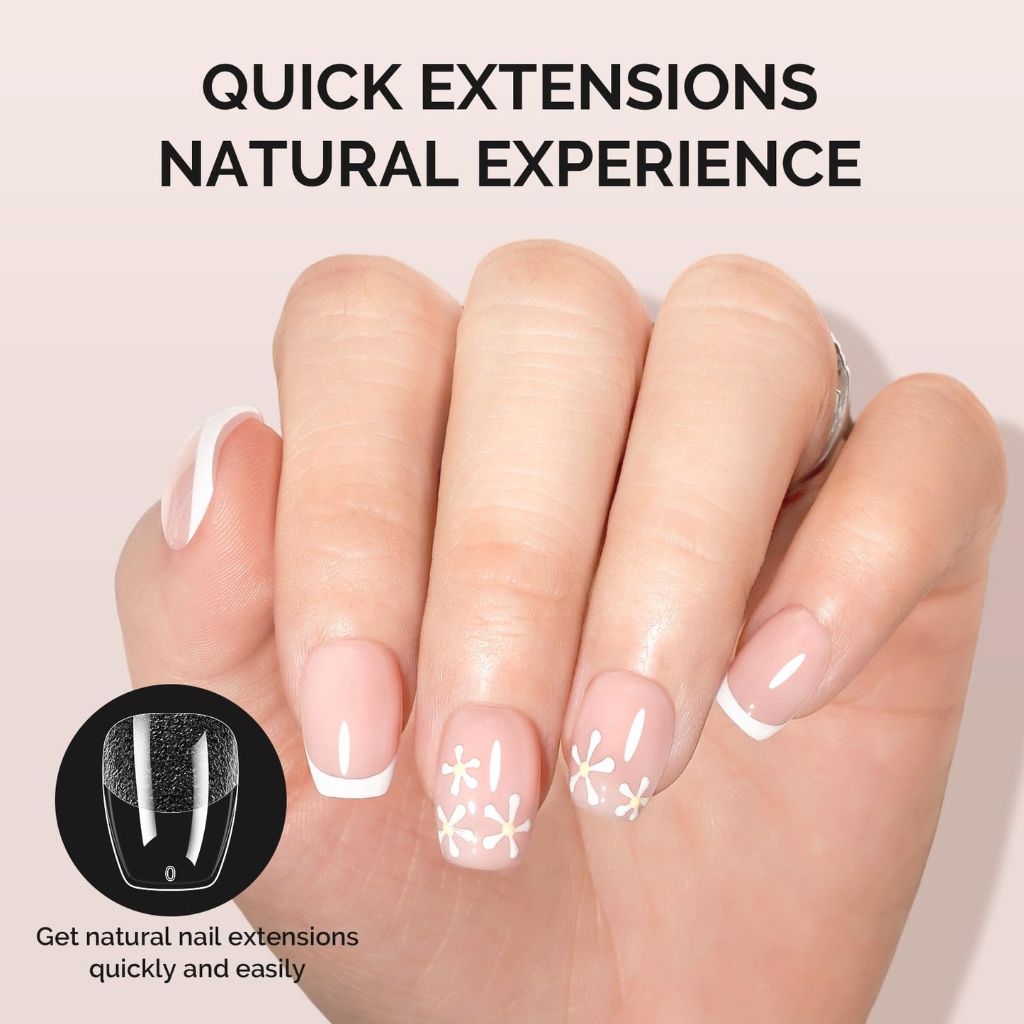 MelodySusie Extra Short Ballerina X Nail Tips - 300Pcs 15 Sizes