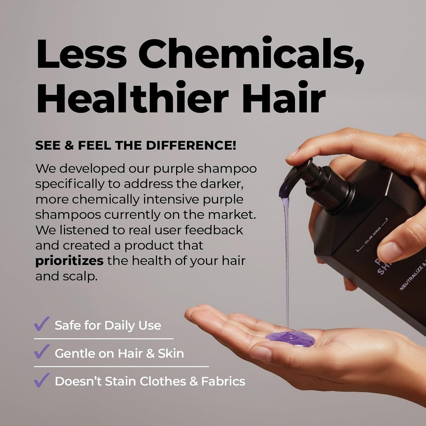 Purple Shampoo for Blonde Hair - Sulfate-Free Toning for Blondes & Highlights - 8 fl oz